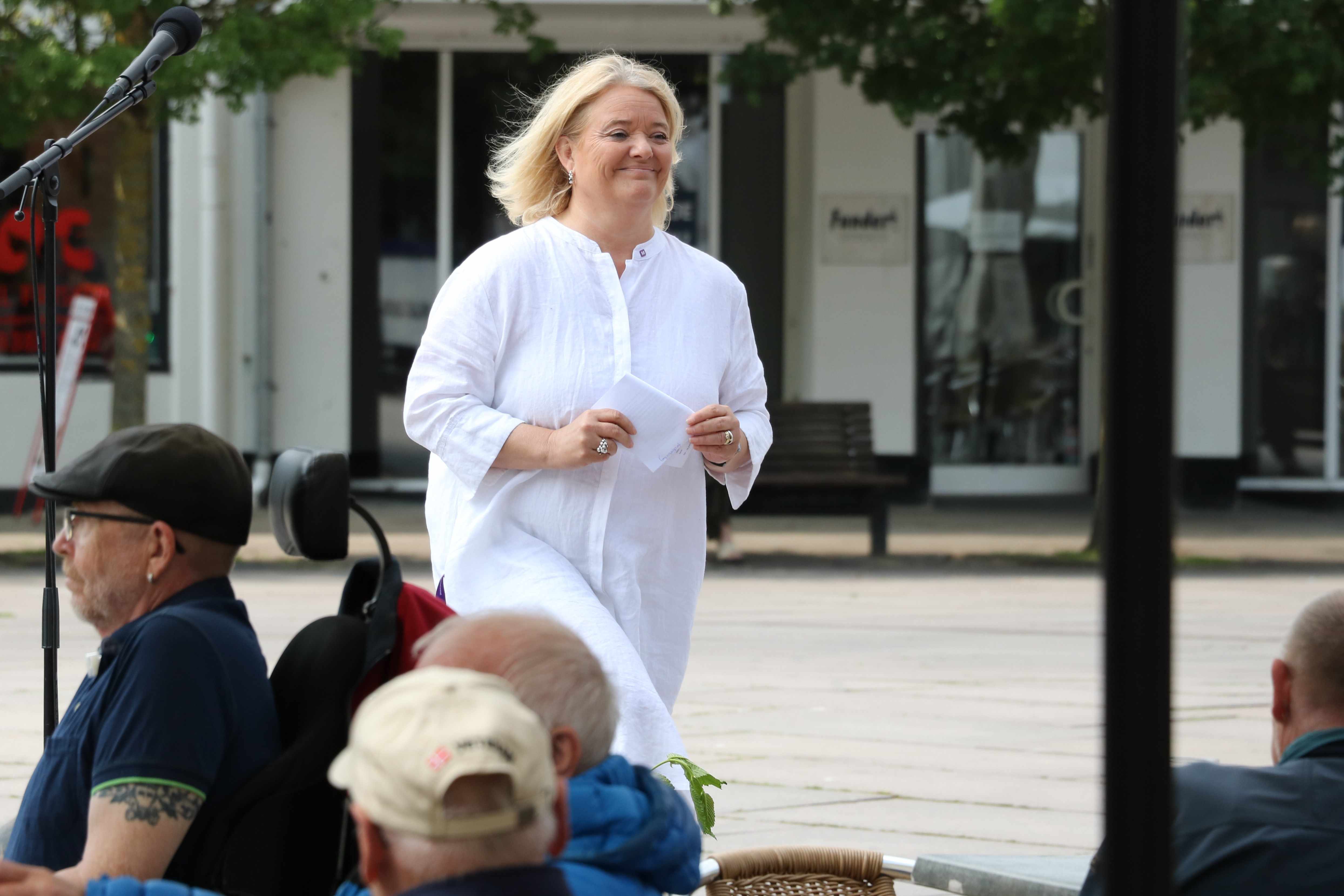 Mia Linda Møller, her til Grundlovsdag i Næstved, i juni 2025, er klar til folketingsvalget 24. marts. Foto: John Ringstrøm