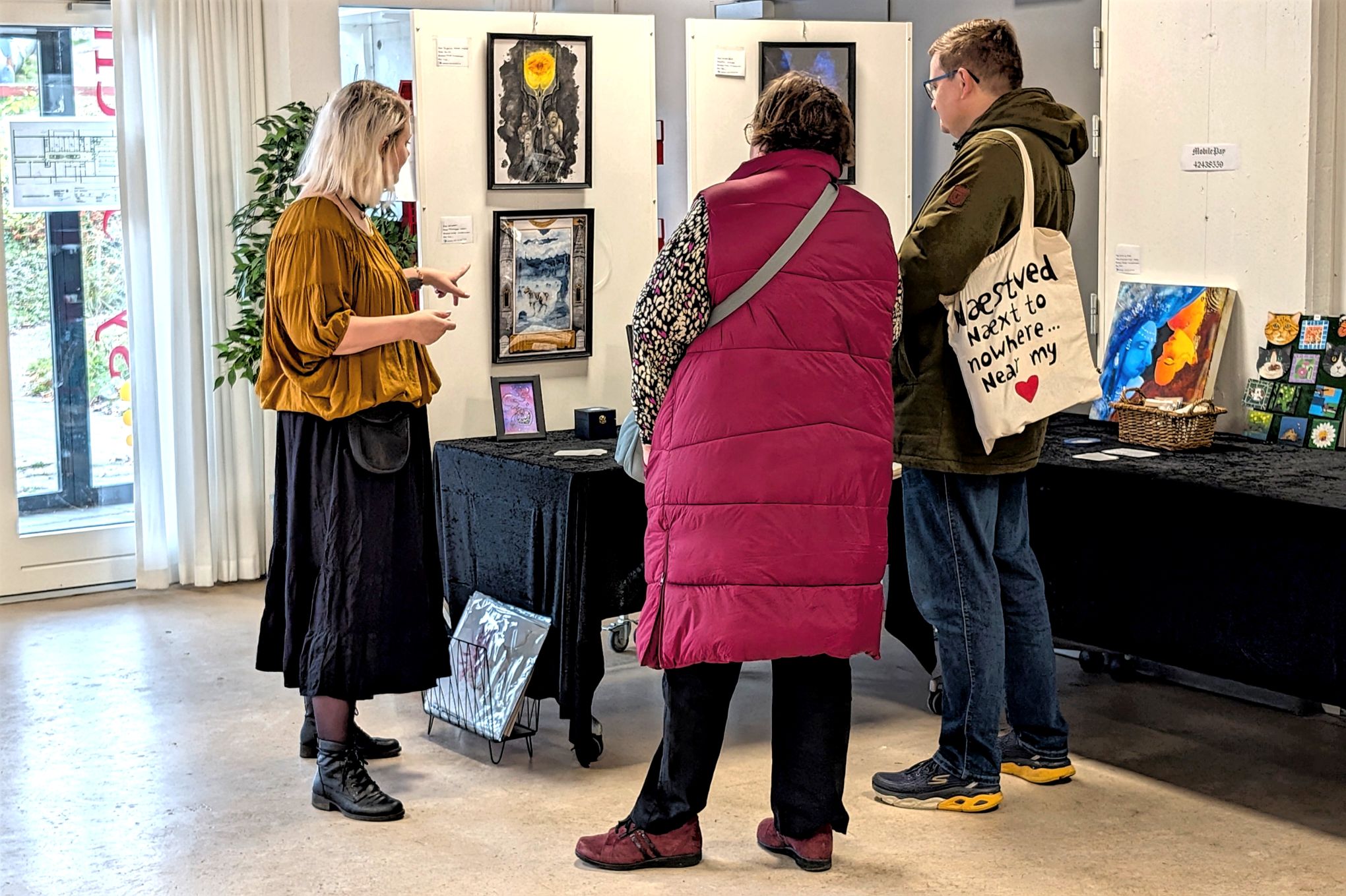 Der blev vist mange forskellige kunstarter frem på messen. Foto: Kvisten