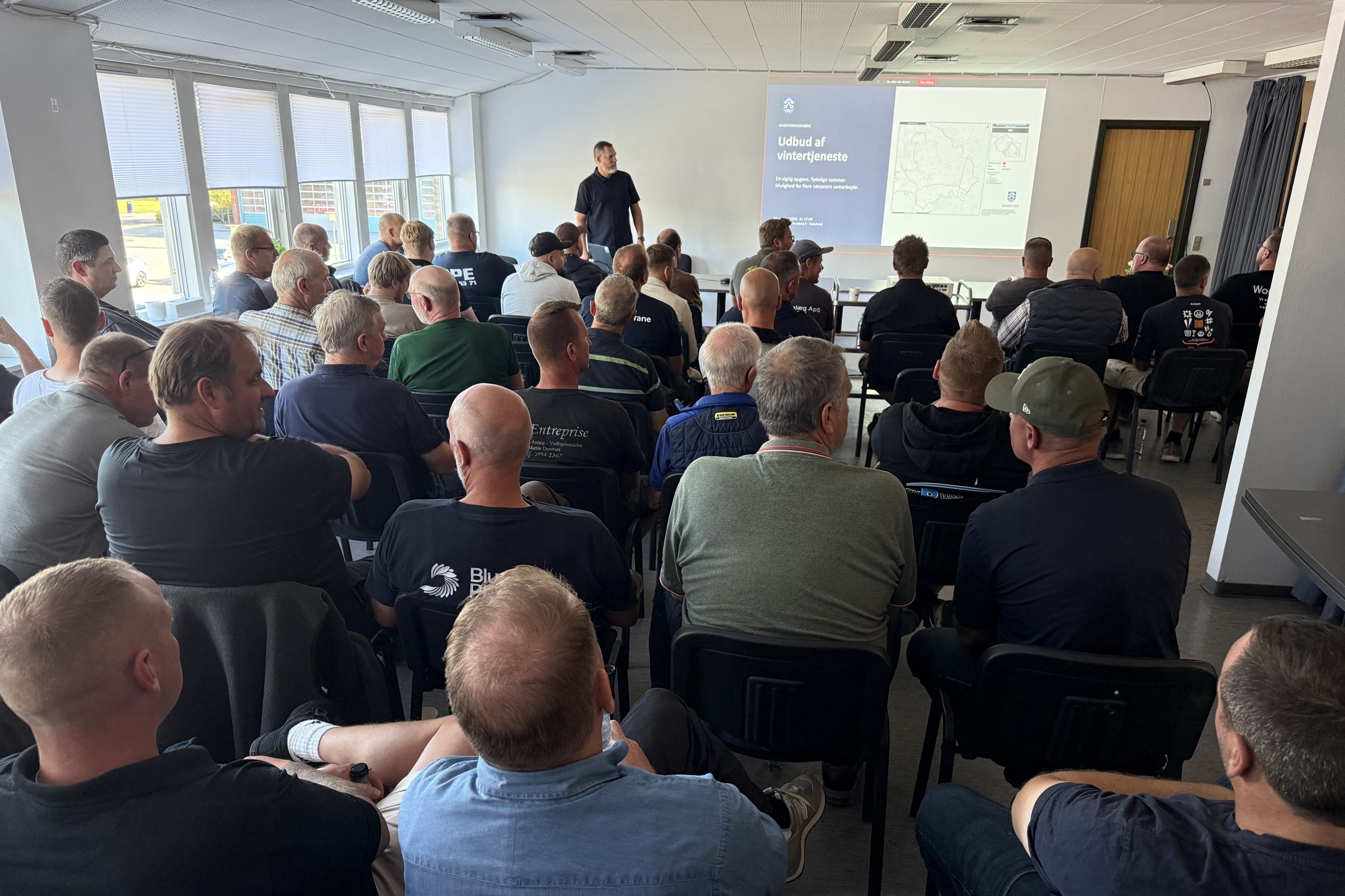 Omkring 80 deltagere mødte frem, da Næstved Kommune fortalte om vinterberedskabet. Foto: John Ringstrøm