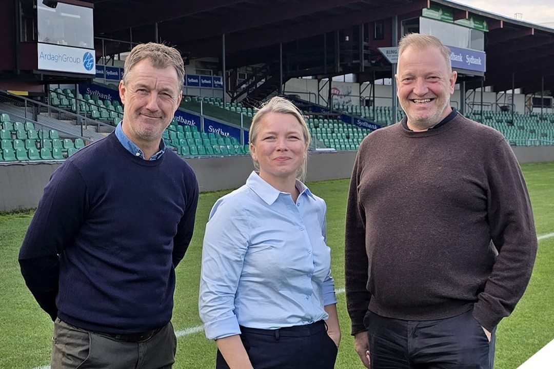 Søren Juul, Anna Kristensen og Lars Holm Christensen. Foto: Næstved Boldklub