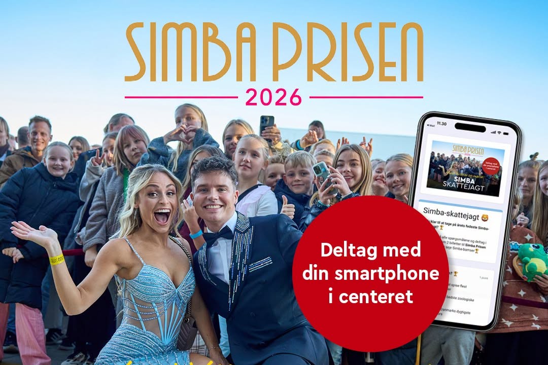 Du kan vinde billetter til awardshowet Simba Prisen 2026, hvis du er heldig i storcentrets skattejagt. Foto: Presse
