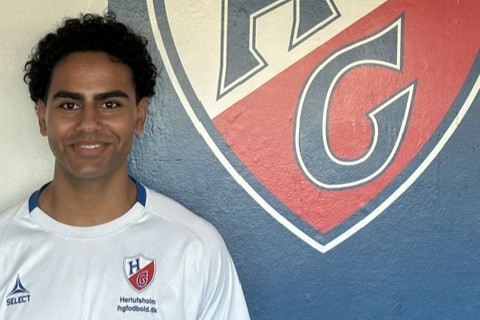 Amin Marfavi blev noteret for en assist i 5-0-sejren over Køge. Foto: HG 