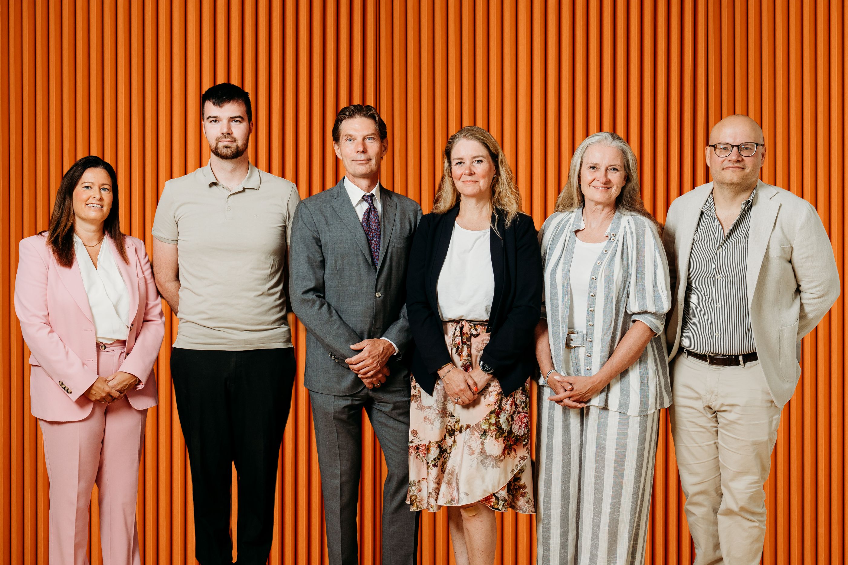 Arena Næstveds bestyrelse består nu af fra venstre Anemette Bühlmann, Daniel von Stemann, Sebastian Frank, formand Pia Allerslev, Charlotte Frölich og Jacob Simonsen. Foto: Arena Næstved