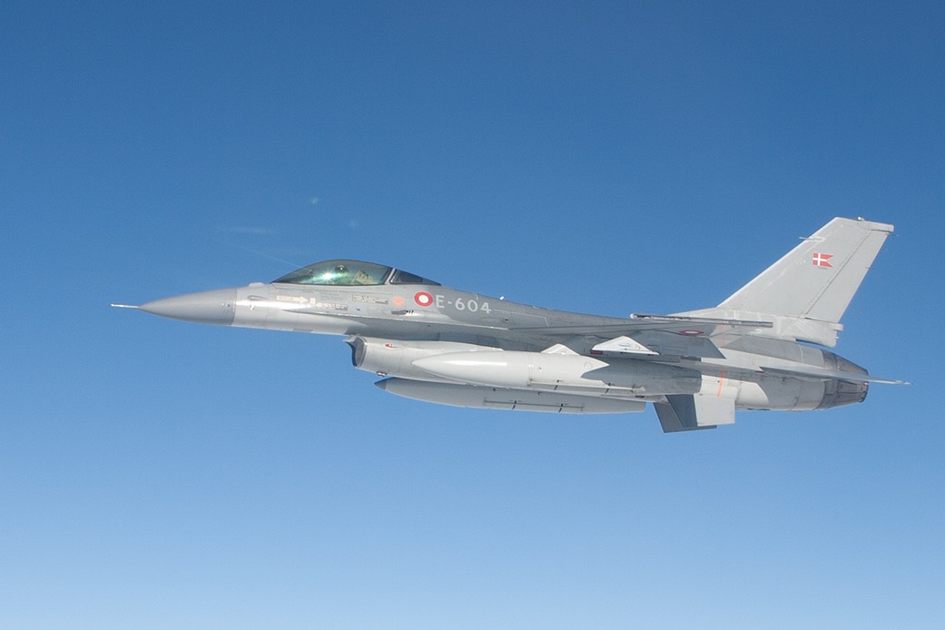 F16 Falcon Fighter hedder de nu udfasede kampfly i det danske forsvar. Foto: Forsvaret