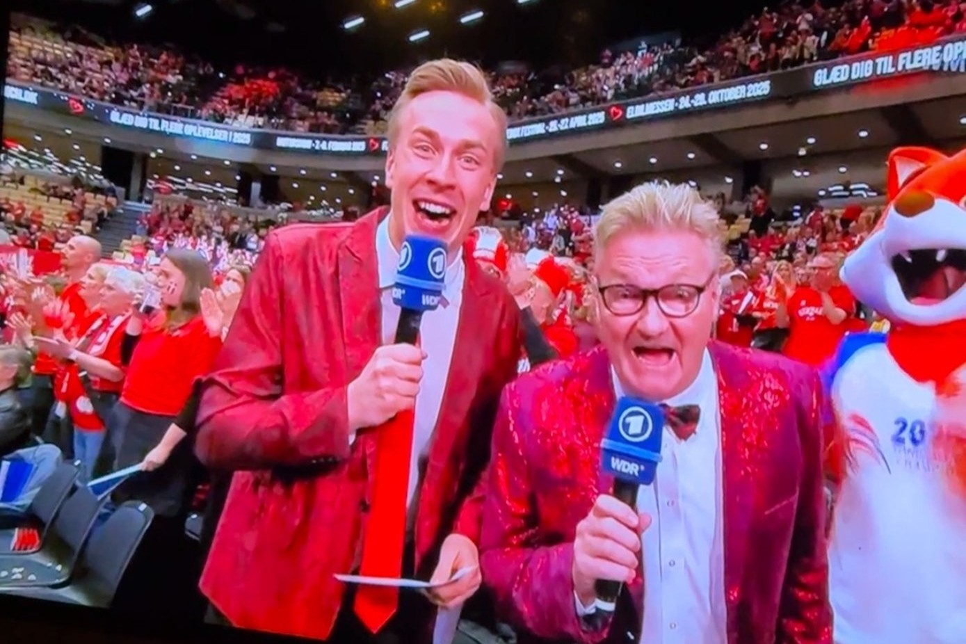 Jay og Pape æren af at åbne Tysk TV1´s Livetransmission