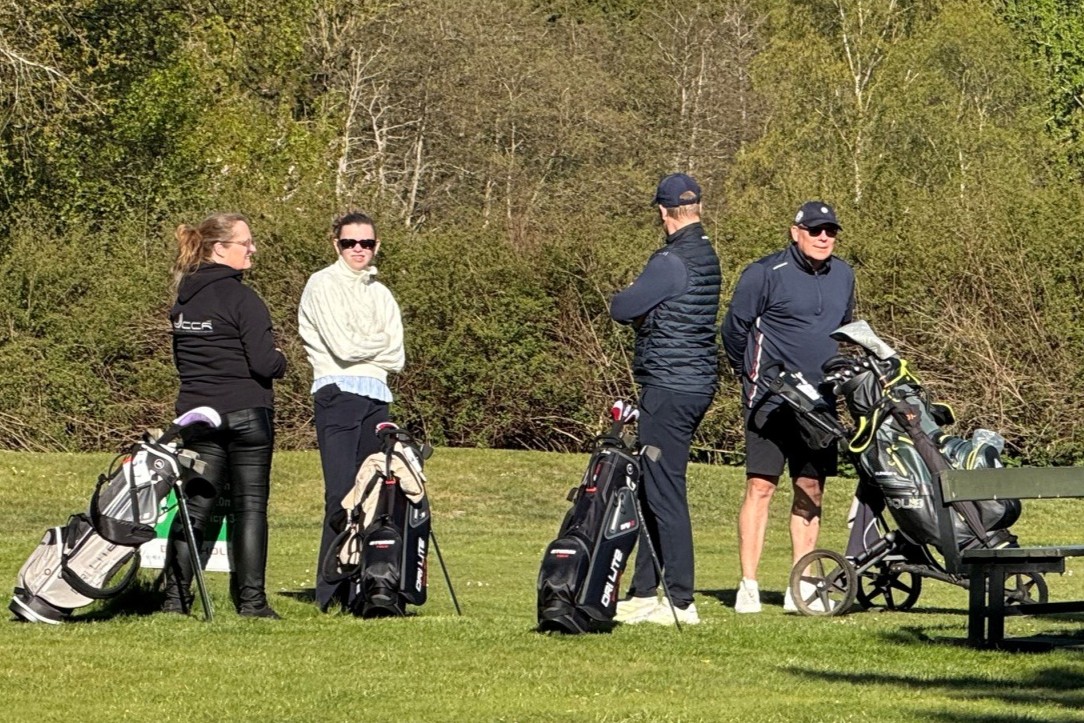 Beierholms medarbejdere fik selv prøvet kræfter med golfsporten. Foto: Privat