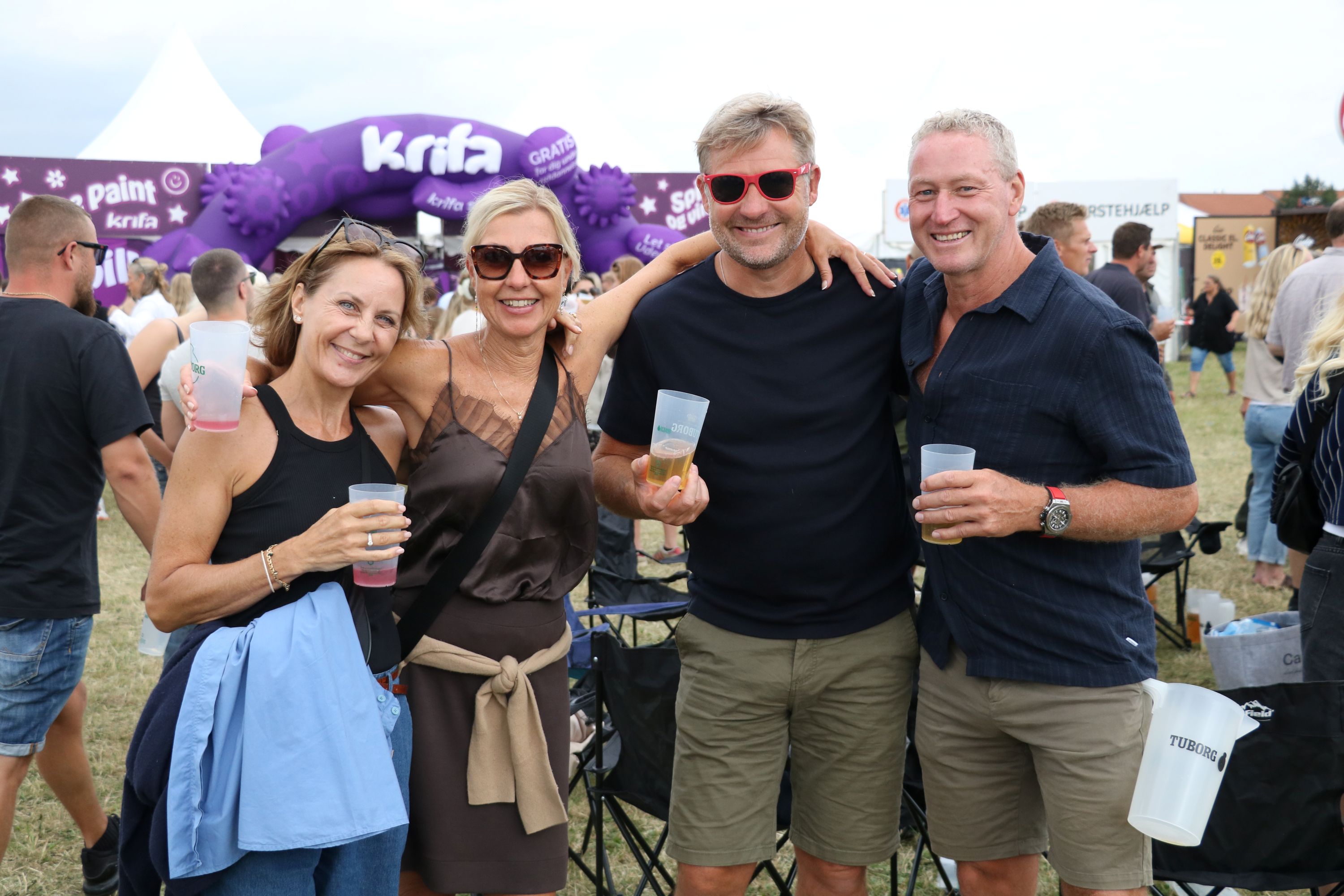 De fire venner, Vibeke Kring, Gitte Olsen, Christian Olsen og Dean Brettschneider, havde en dejlig dag. Foto: John Ringstrøm