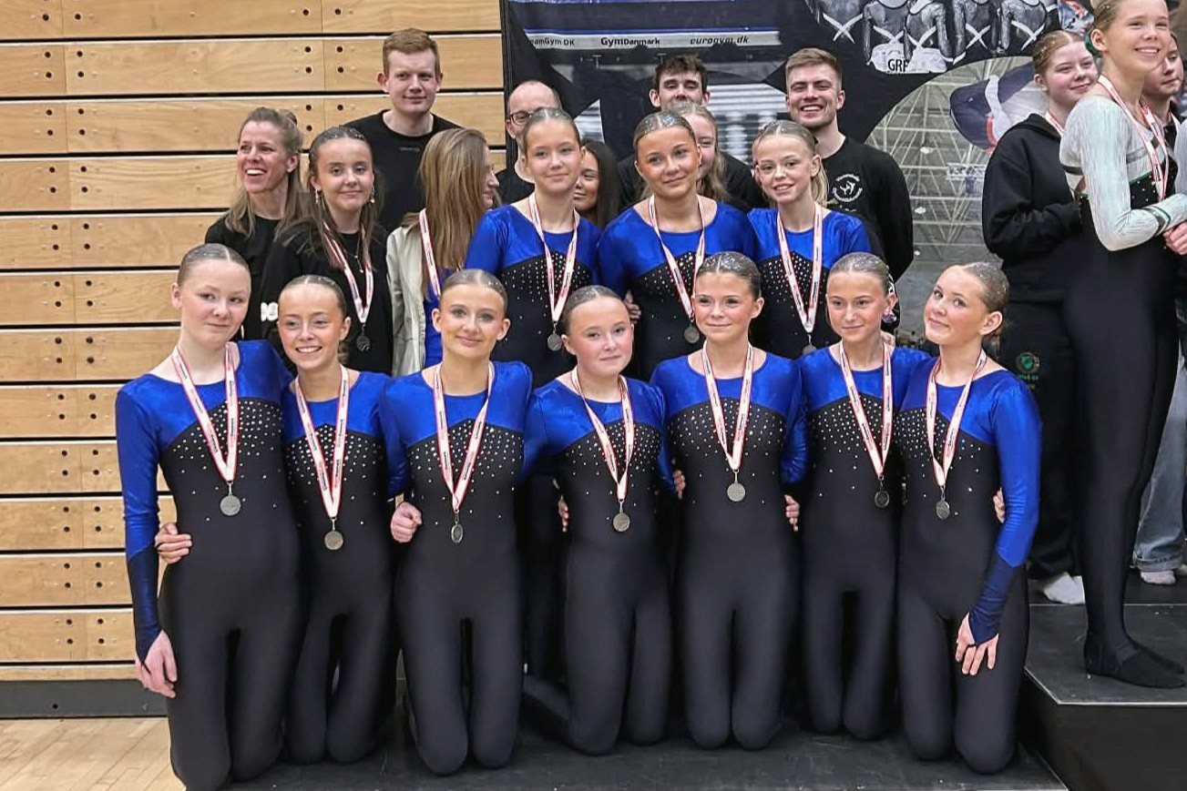 Herlufsholm/Vintersbølles juniorpiger på podiet. Foto: Privat