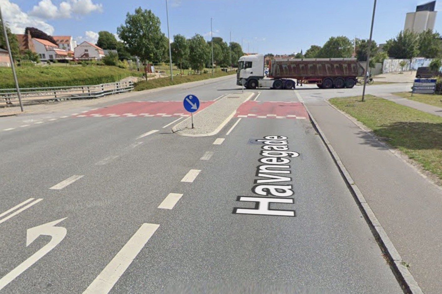 Det røde bump i Havnegade. Foto: Privat