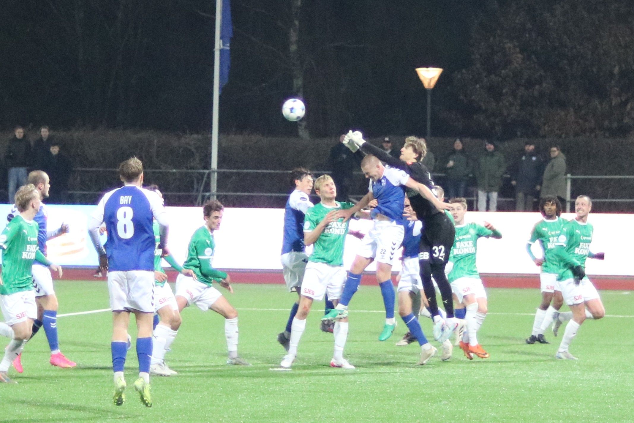 Trods en svipser ved Fremad Amagers andet mål, afviste Næstveds målmand, Andreas Søndenbroe det meste. Foto: John Ringstrøm