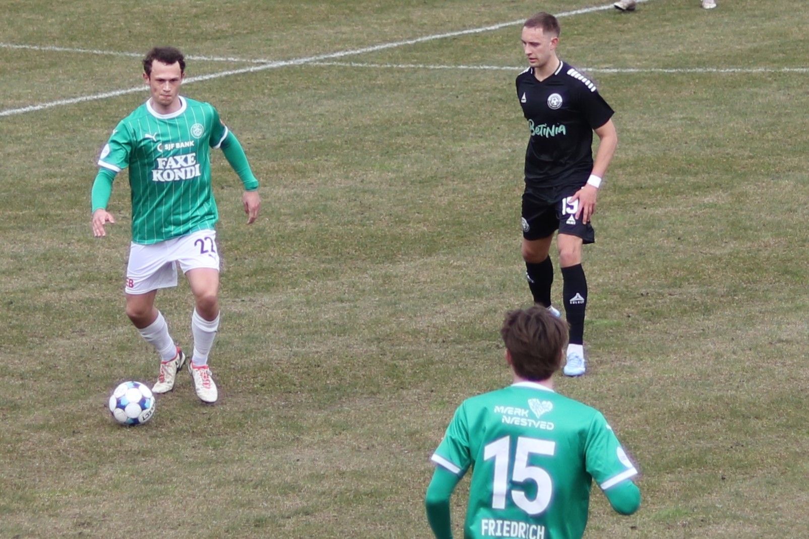 Den tidligere Helsingør-spiller Tobias Elmelund var med fra start i sin hjemmebanedebut. Foto: John Ringstrøm