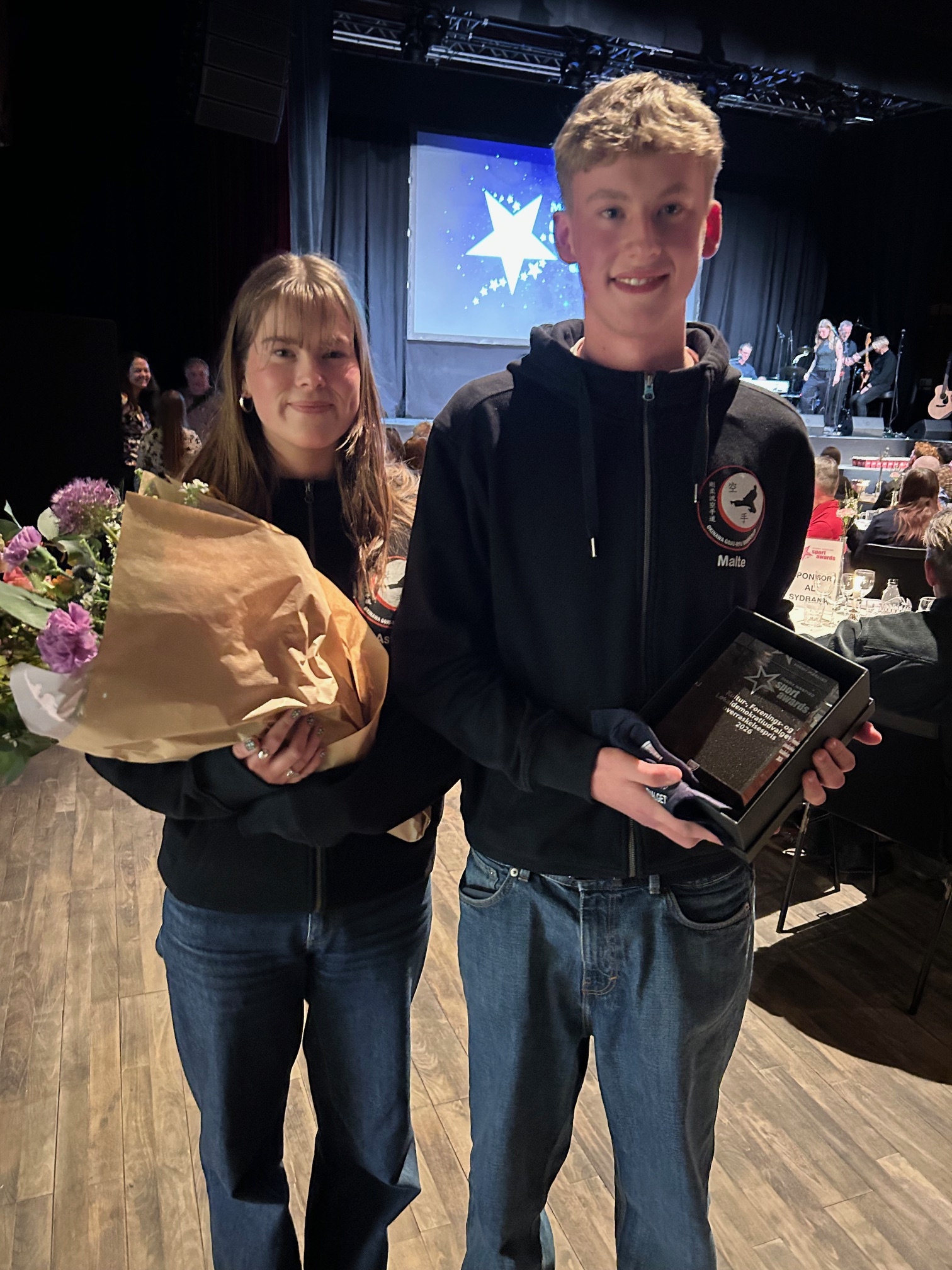 Astrid og Malte Jalsing, Brøderup Karateklub. Foto: John Ringstrøm