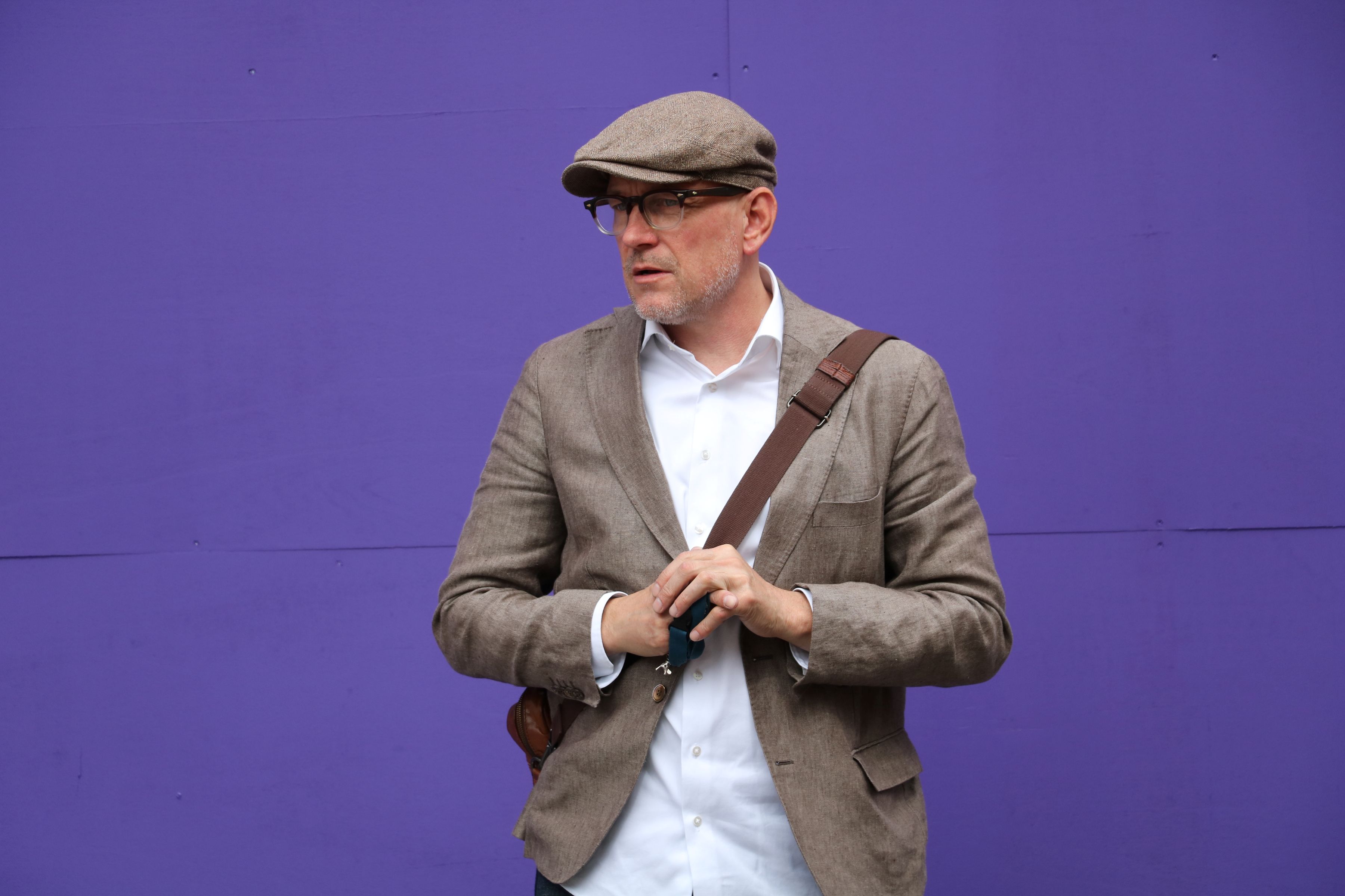 CMP1 - alias Claus Michael Pedersen fra Næstved Ungdomsskole - er igen tovholder på Næstved Kunstby Festival. Foto: John Ringstrøm