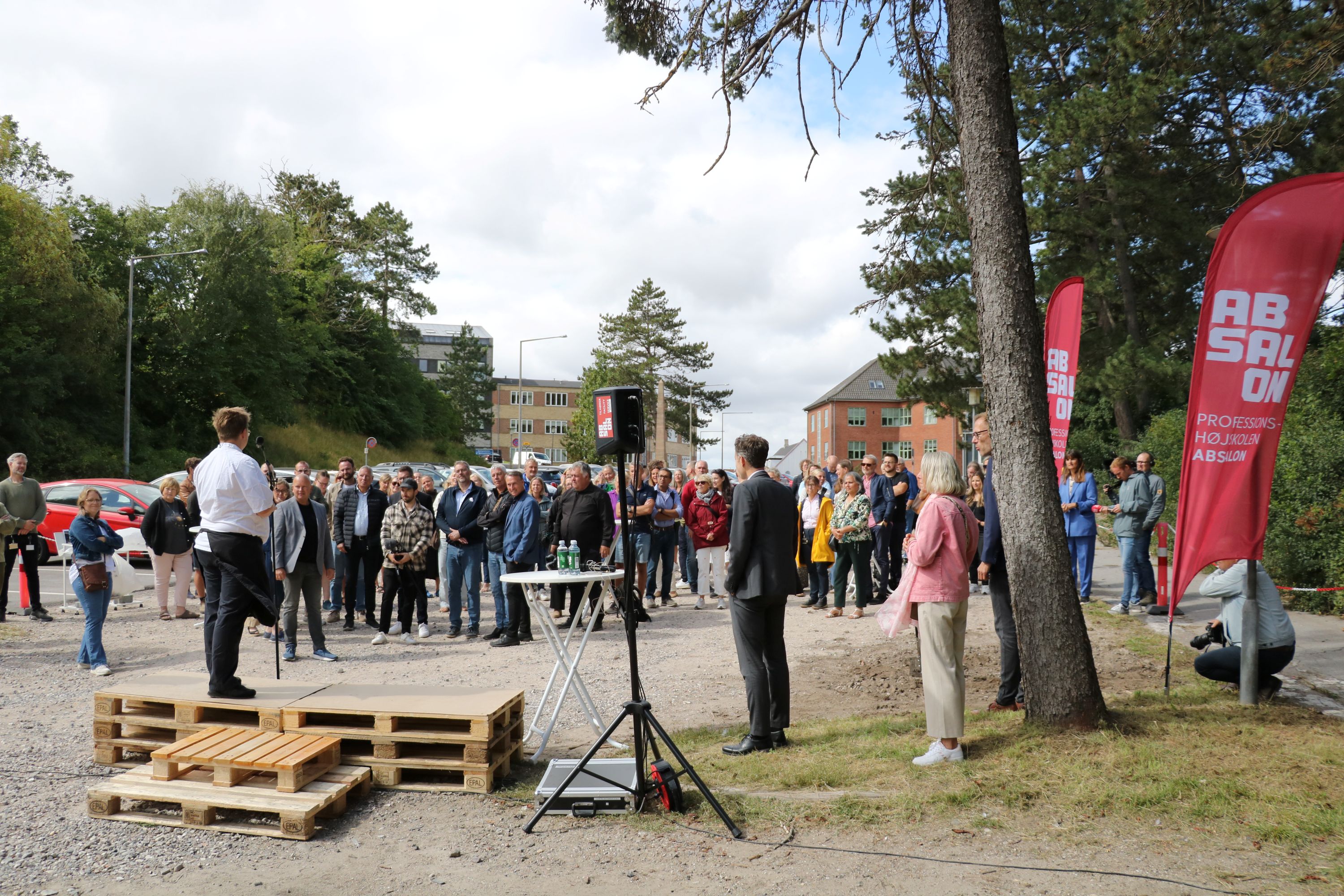 Det er her i Teatergade, det nye campus kommer til at ligge. Foto: John Ringstrøm