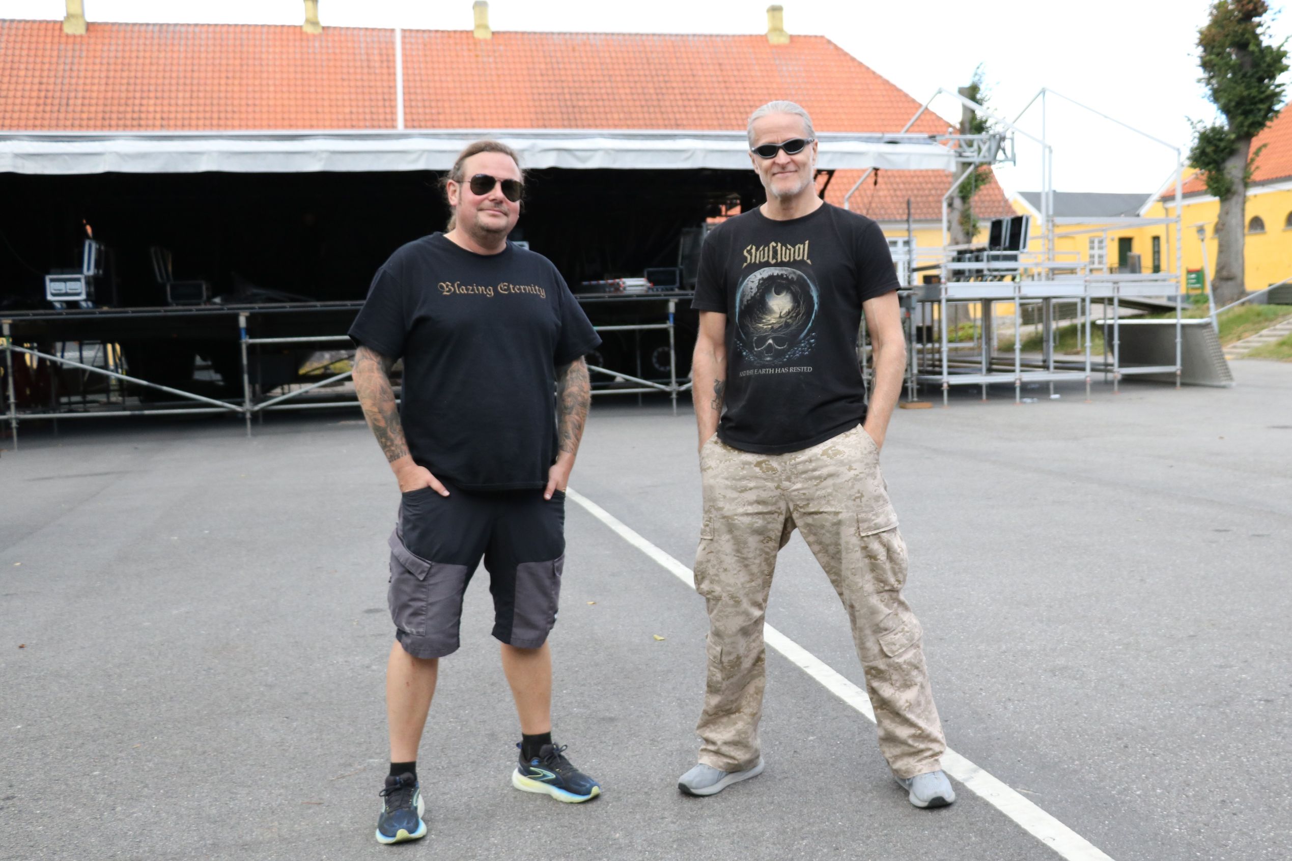 Michael Hvolgaard Andersen og Lars Larsen (th) er klar til den syvende Næstved Metalfest. Foto: John Ringstrøm