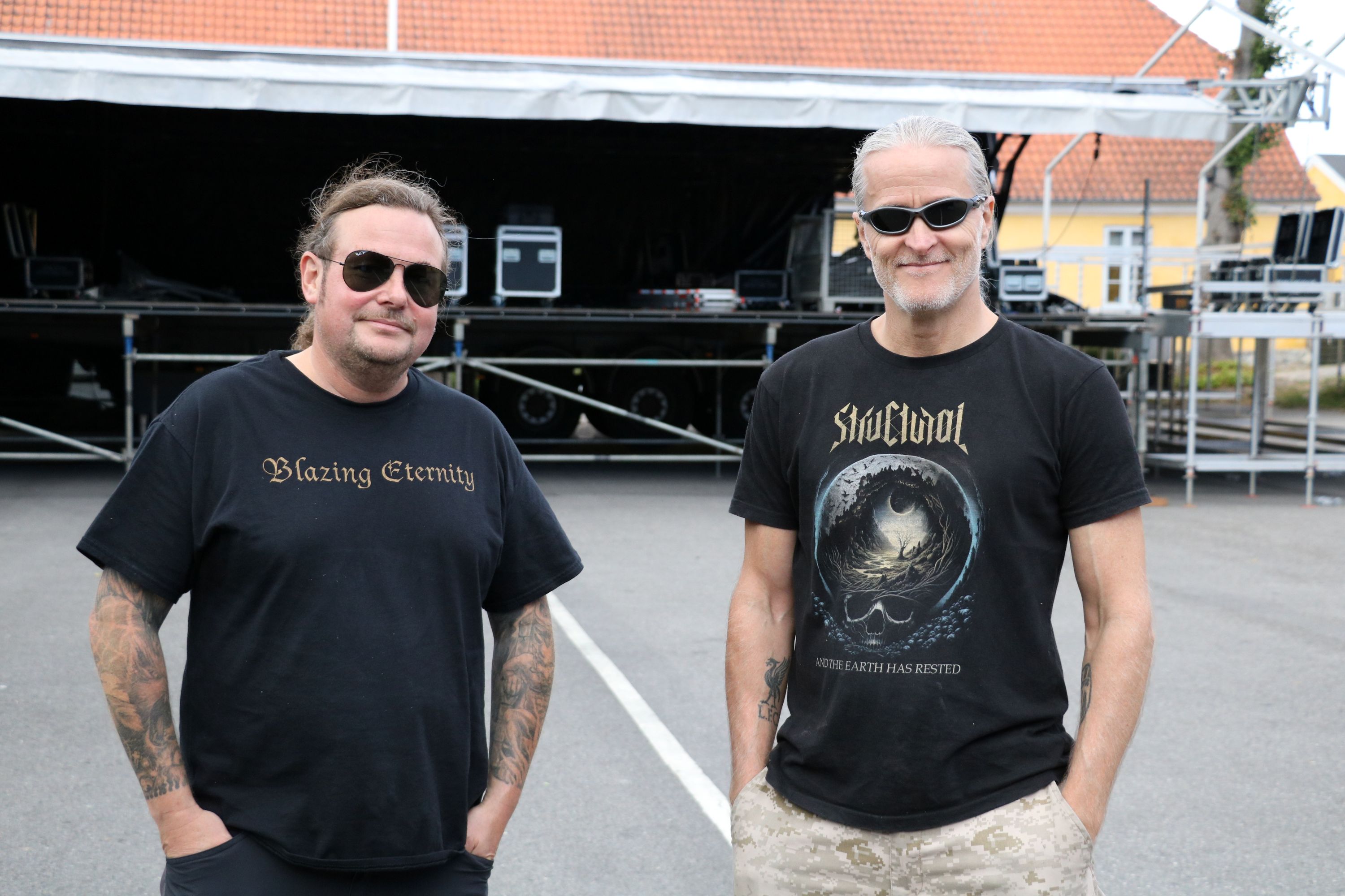 De to arrangører bag Næstved Metalfest, Michael Hvolgaard Andersen (t.v.) og Lars F. Larsen. Foto: John Ringstrøm