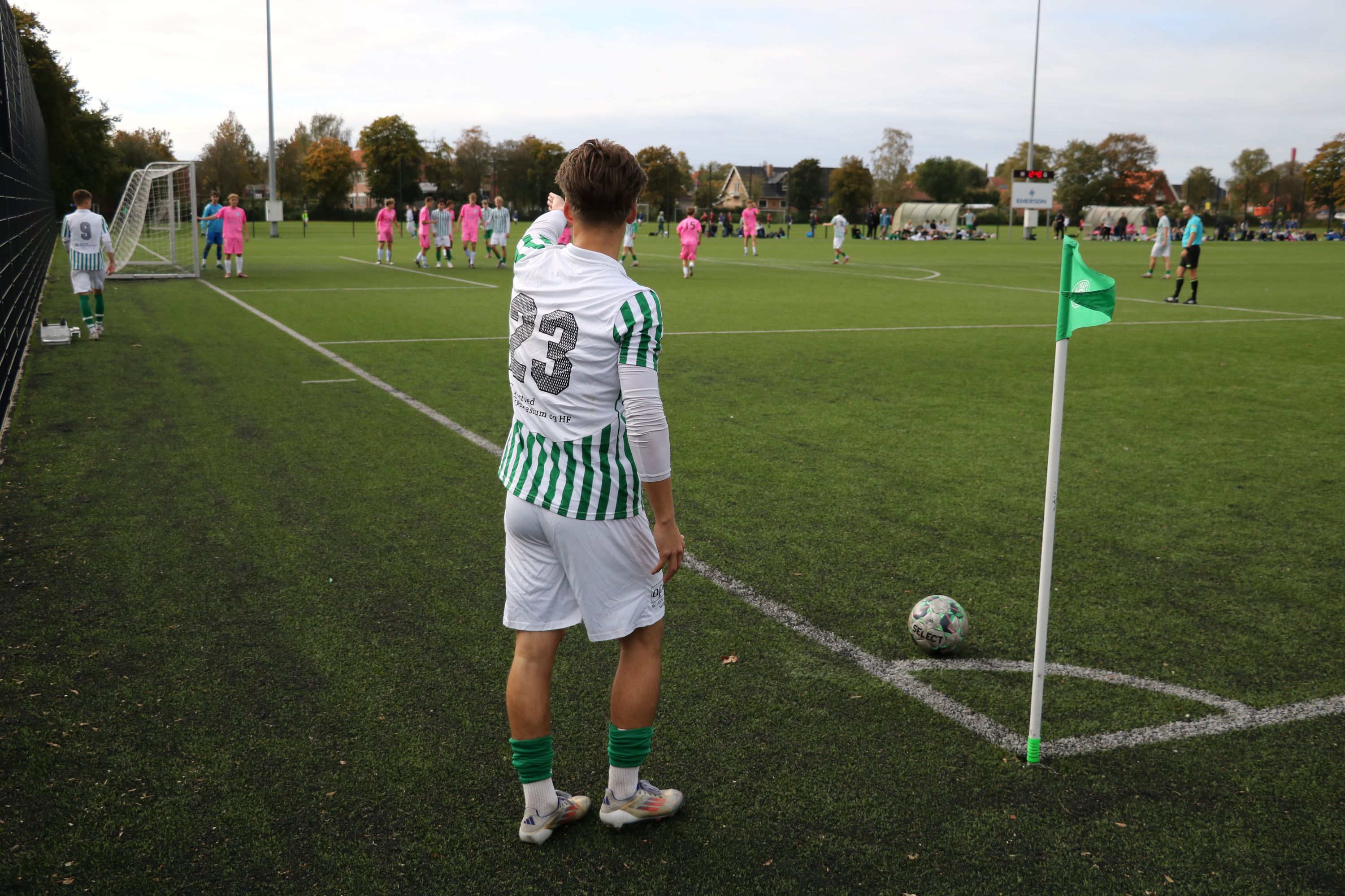 Nicolai Dalgaard scorede direkte på hjørnespark. Foto: John Ringstrøm