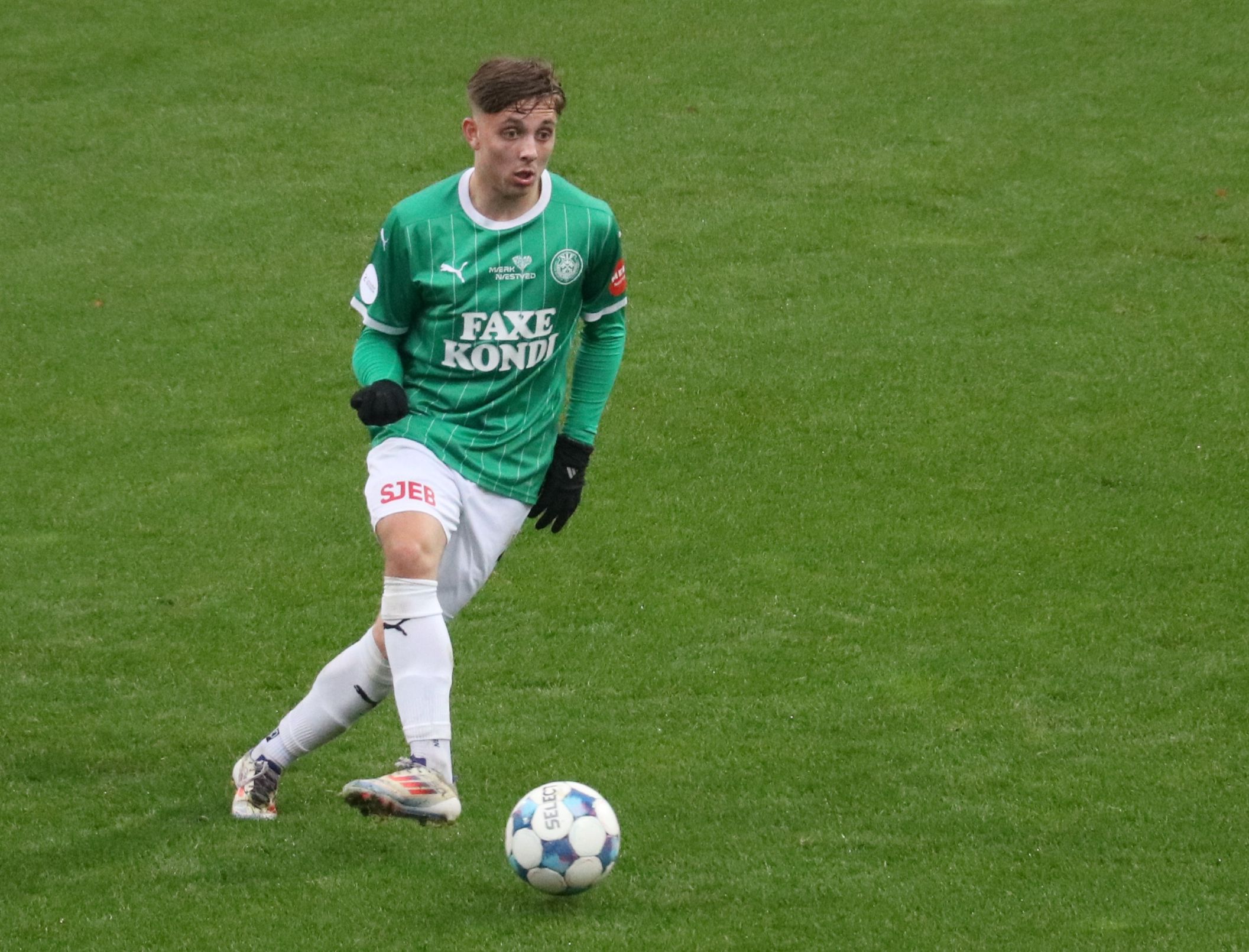 Bertram Kvist fik et straffespark og scorede selv på det til 1-0. Foto: John Ringstrøm
