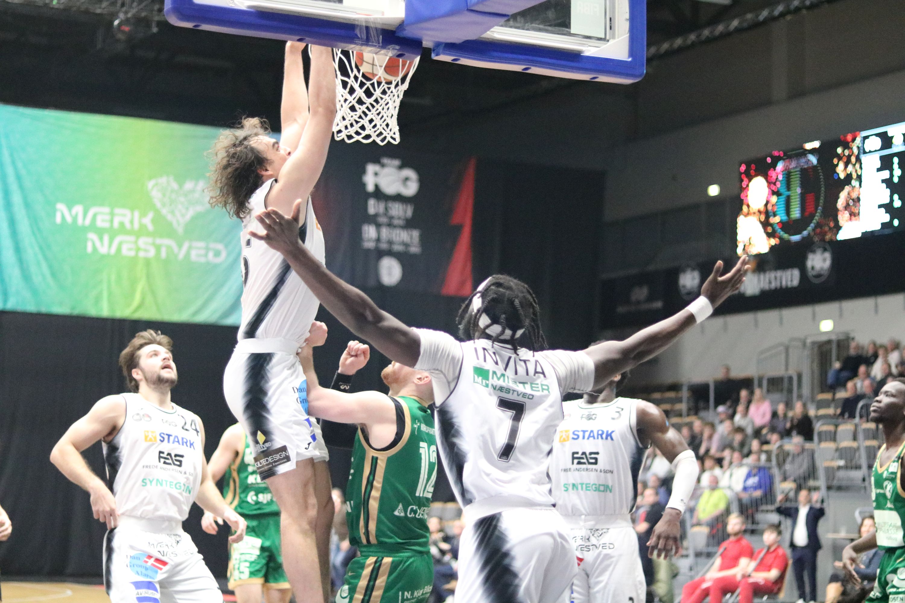 "Big Vic" Searls blev kampens spiller for Team FOG Næstved mod Svendborg mandag aften. Foto: John Ringstrøm
