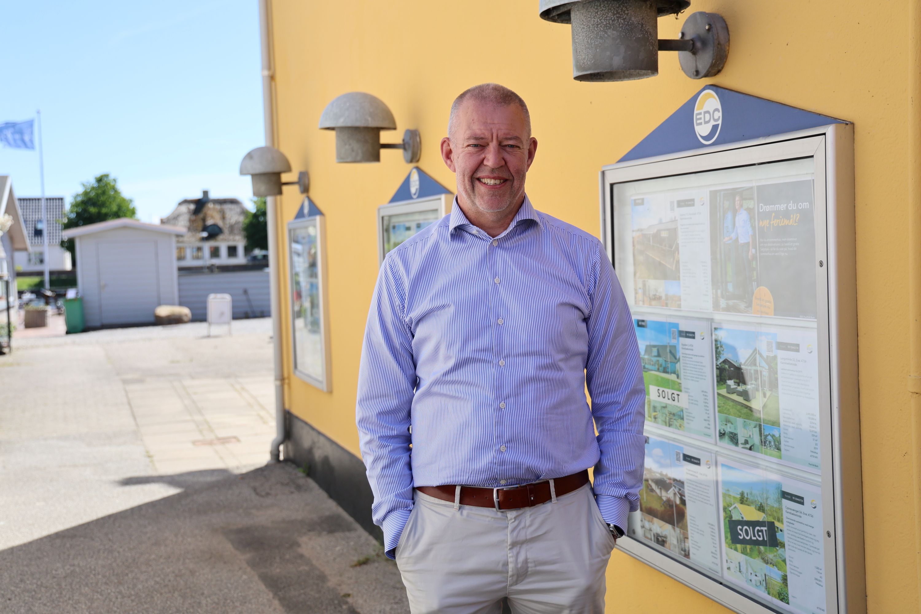 Mikael Buse er ny EDC-partner i Karrebæksminde i Alléen 33, hvor der tidligere har været Turistinformation. Foto: John Ringstrøm