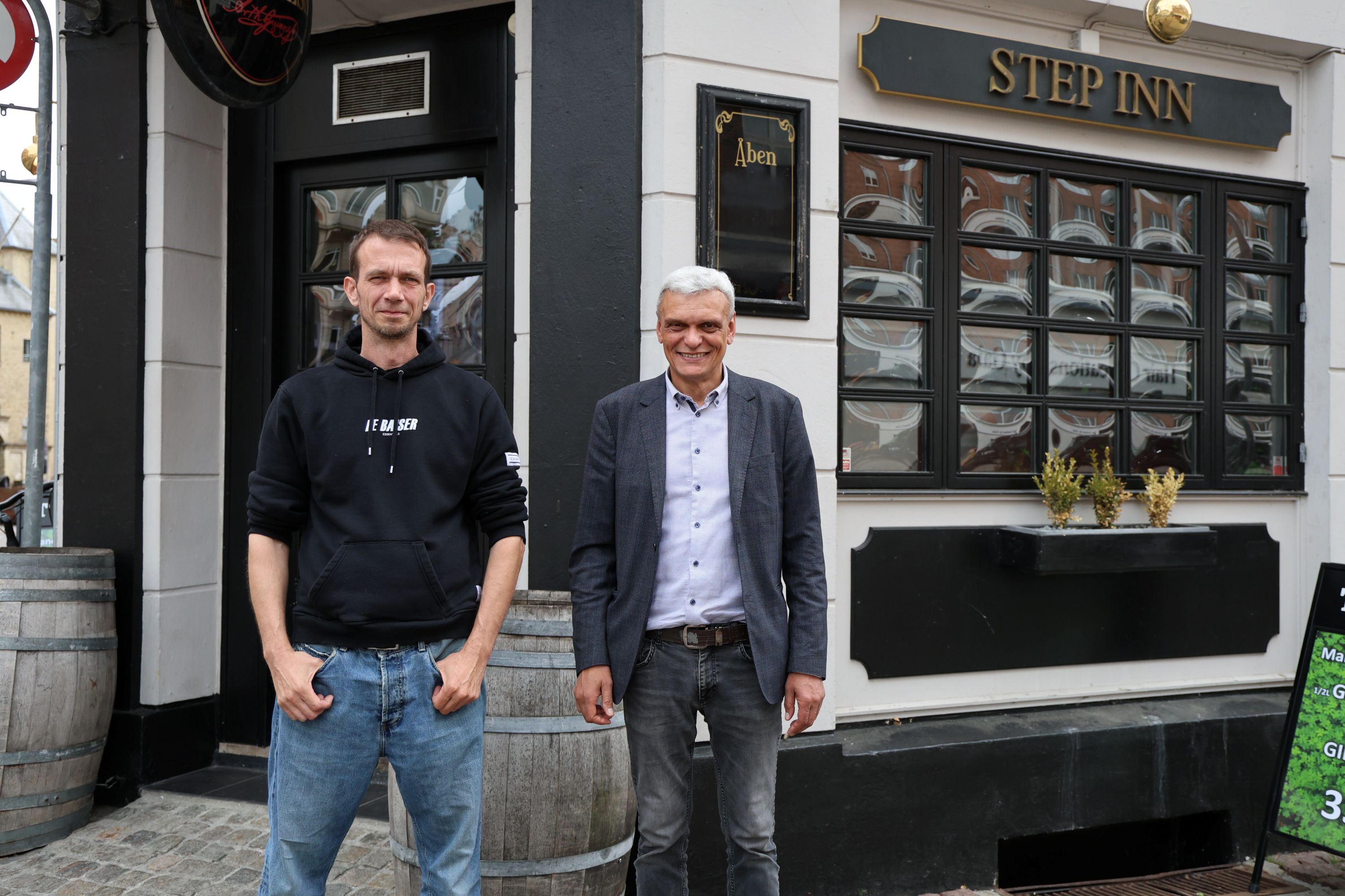 Jesper Rasmussen (t.v.) og John Risager har haft Step Inn sammen siden 2019. Foto: John Ringstrøm