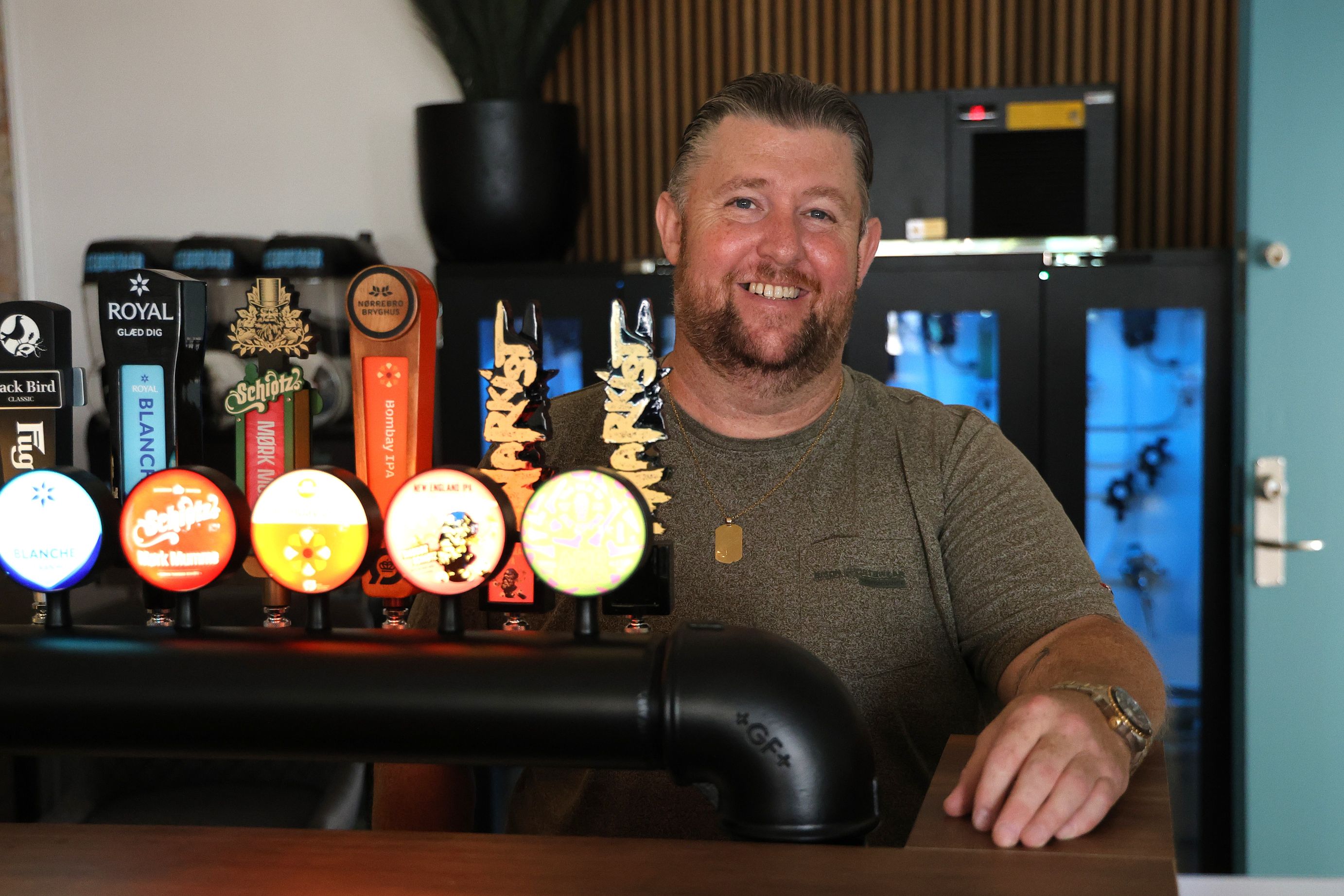 Kim Lunddal har aftale med Royal Unibrew men har også andre produkter i hanerne. Foto: John Ringstrøm