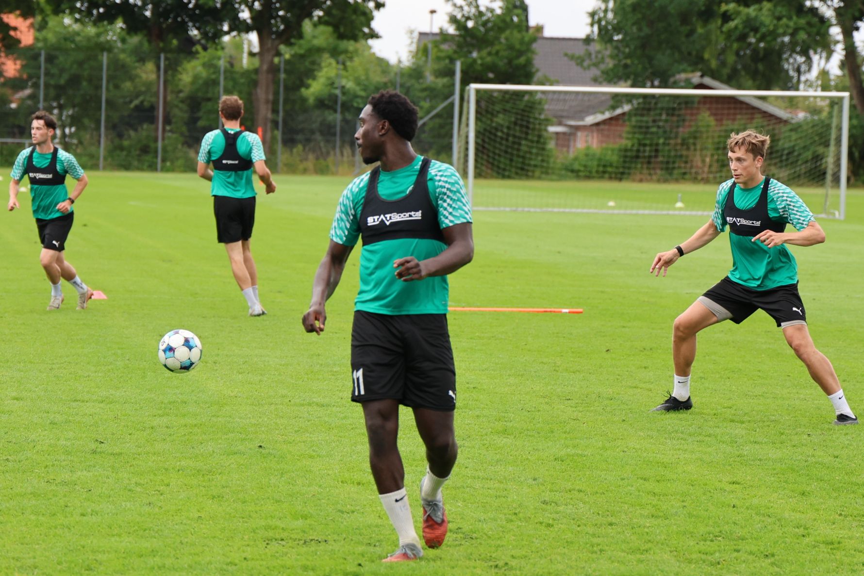 Justin Shaibu i aktion til træning. Foto: John Ringstrøm