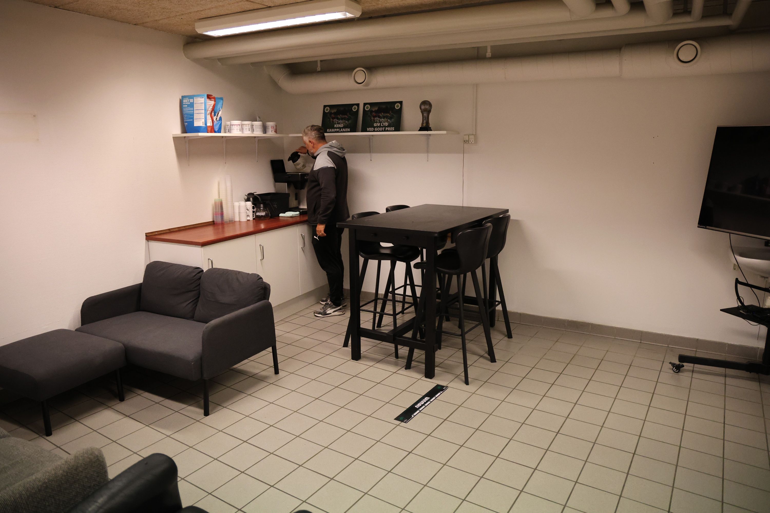 Players Lounge er spillernes hyggekrog. Foto: John Ringstrøm