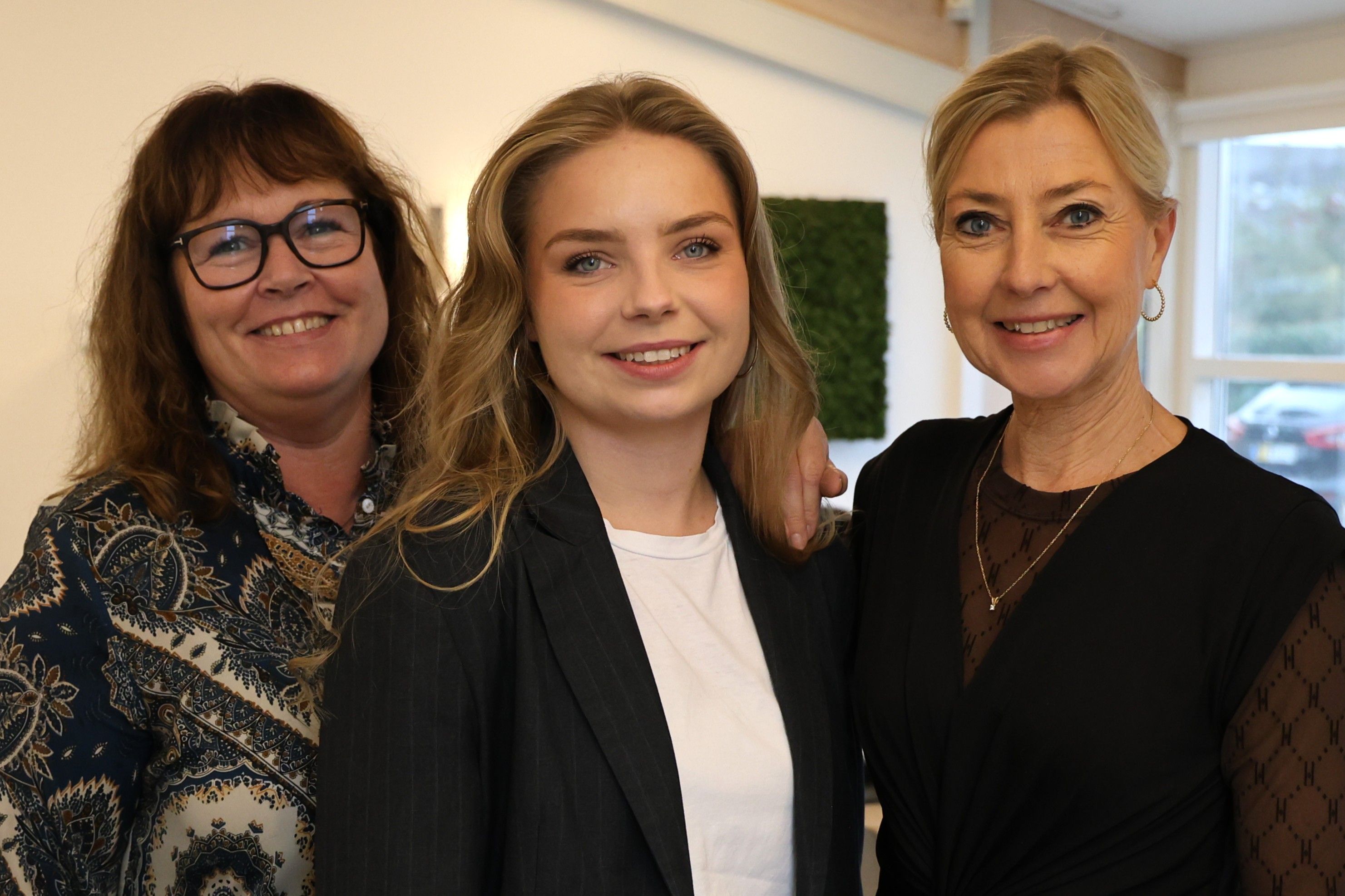 Tina Bülow (t.v.) startede Realmæglerne Næstved by Bülow. Så kom Gitte Olsen til og nu fuldender Freja Dam partnertrioen. Foto: John Ringstrøm