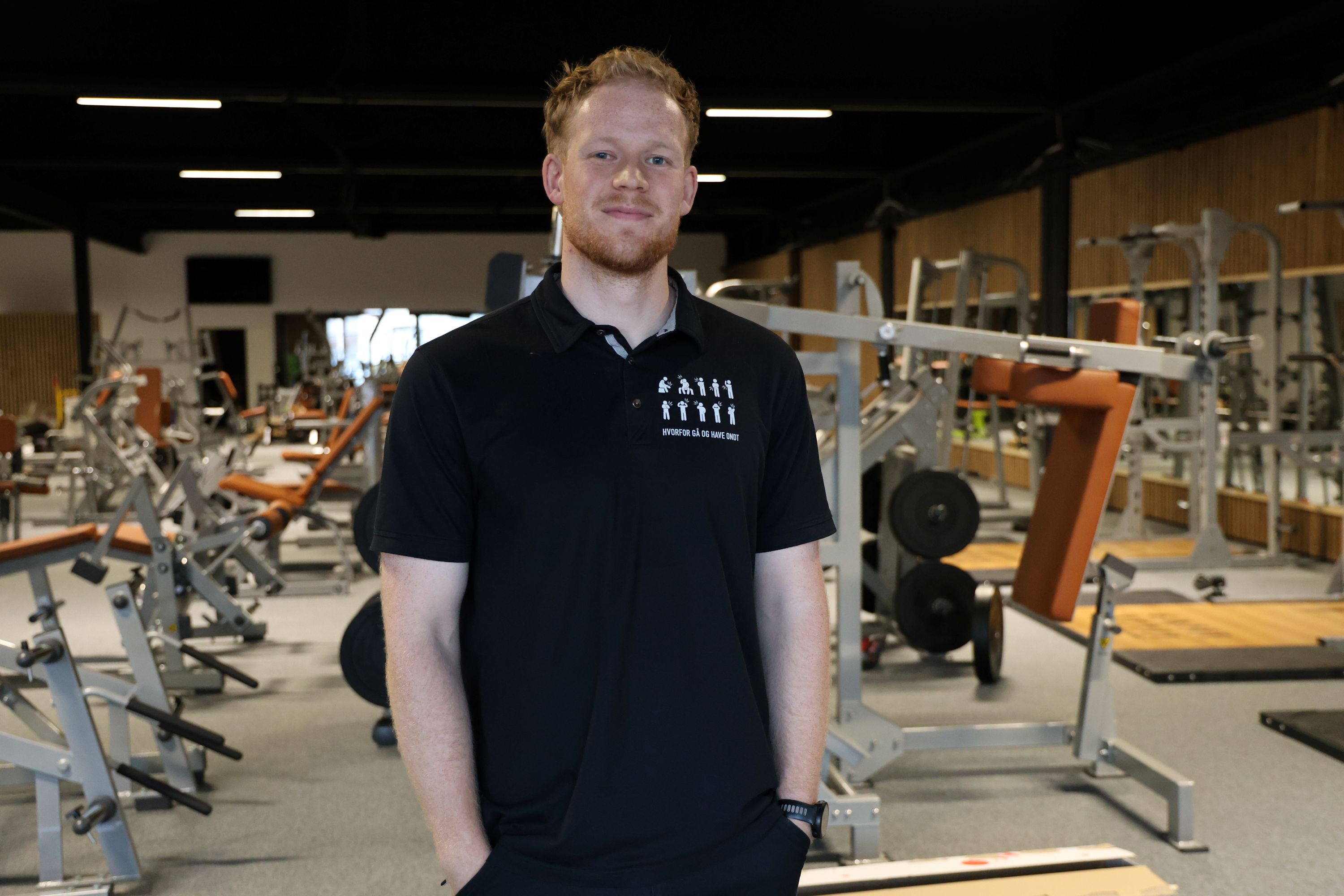 Emil Duvander er spændt på at se, hvordan det nye, store fitnesslokale bliver modtaget af medlemmerne. Foto: John Ringstrøm