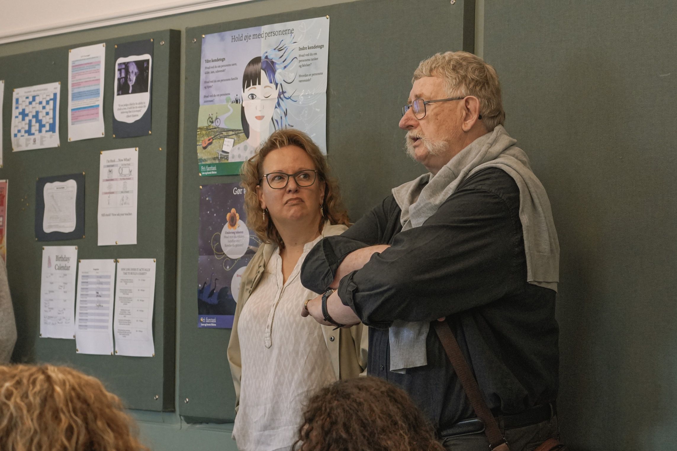 John Redlef er et af de medlemmer af Blærekræftforeningen, der fortalte eleverne om sine oplevelser som blærekræftpatient. Foto: Herlufsholm Skole
