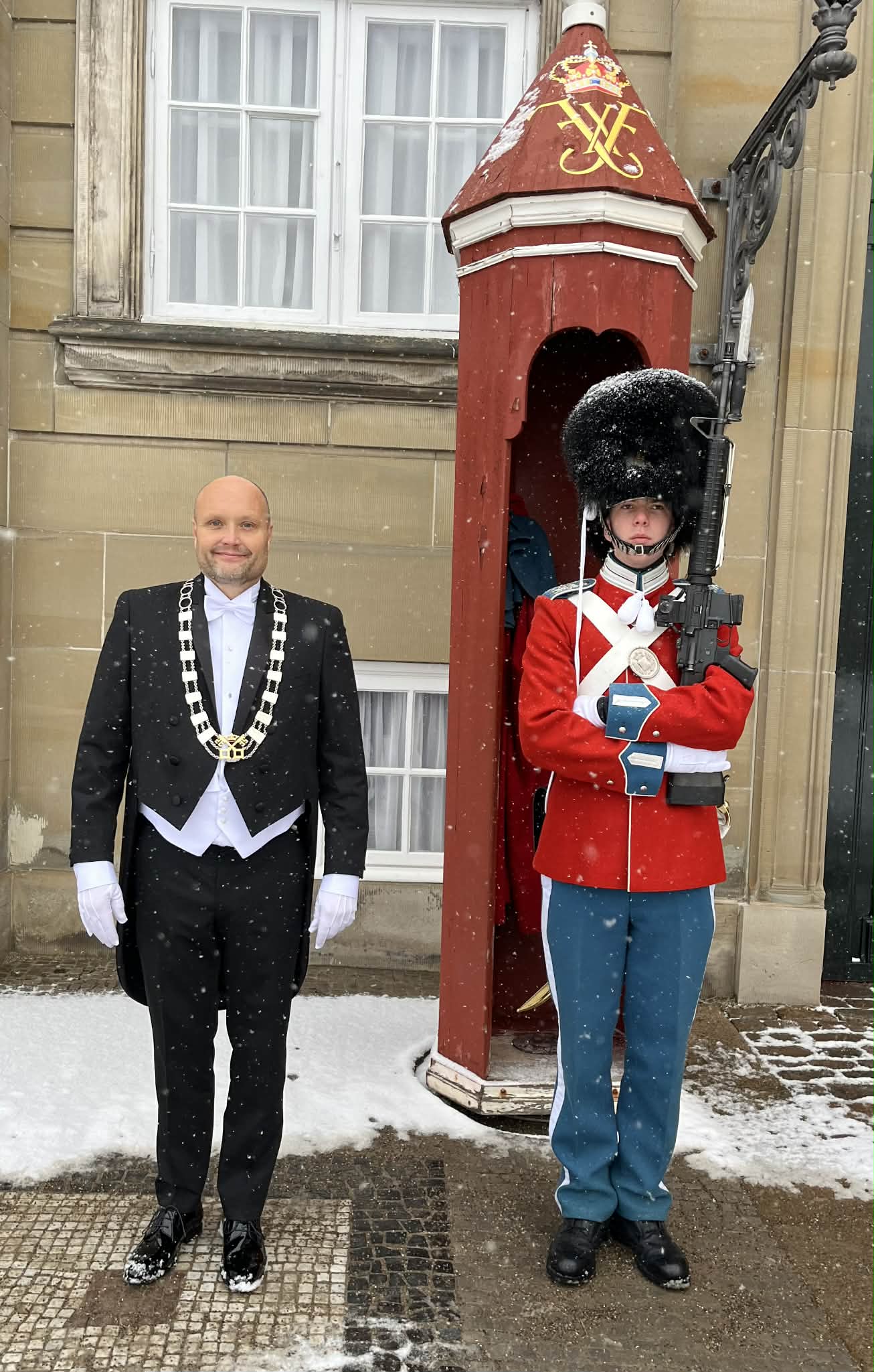 Næstveds borgmester og Danmarks garder. Foto: Privat