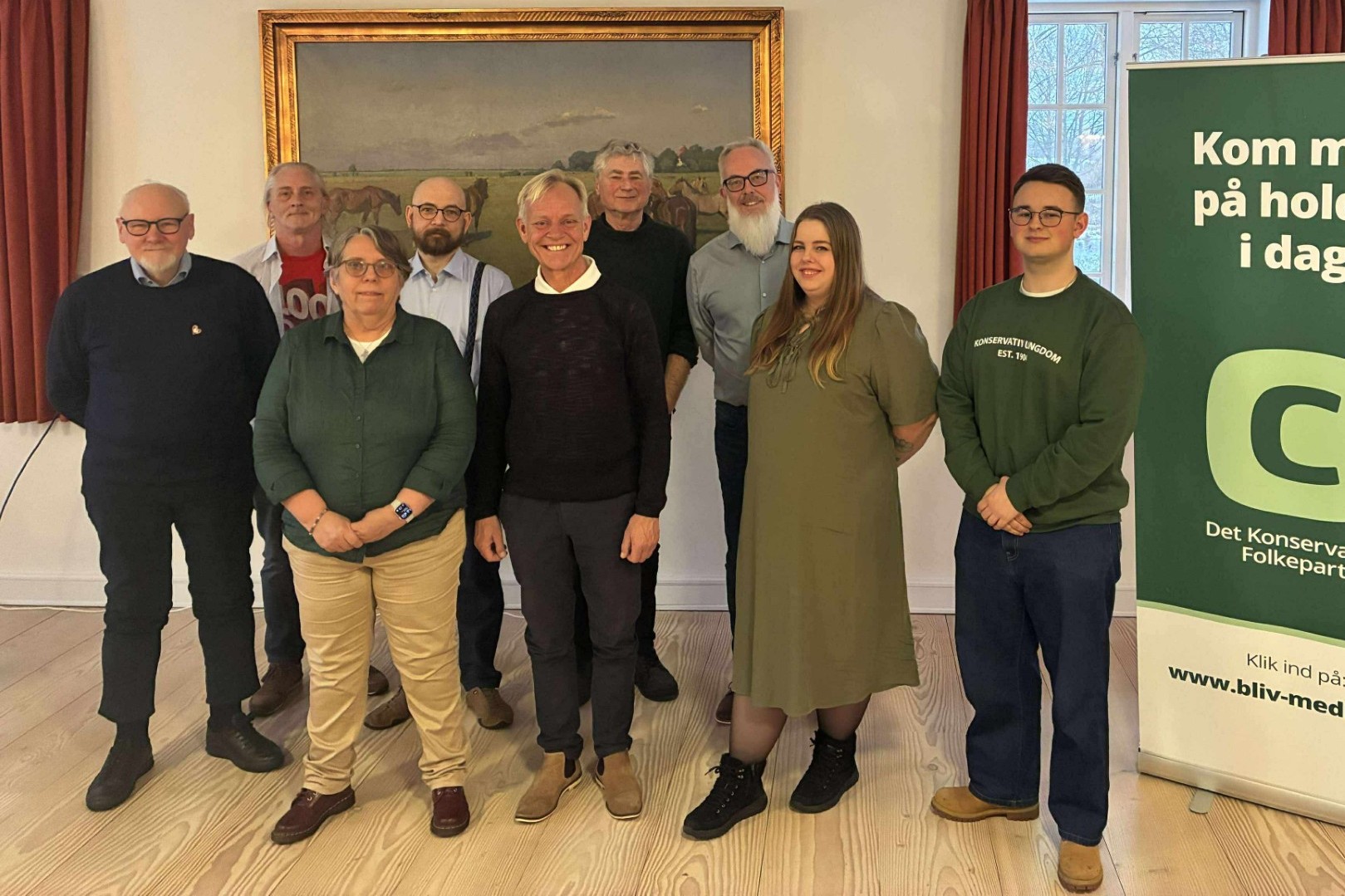 Den nyvalgte bestyrelse i Konservatives Næstved-gruppe. Foto: Presse