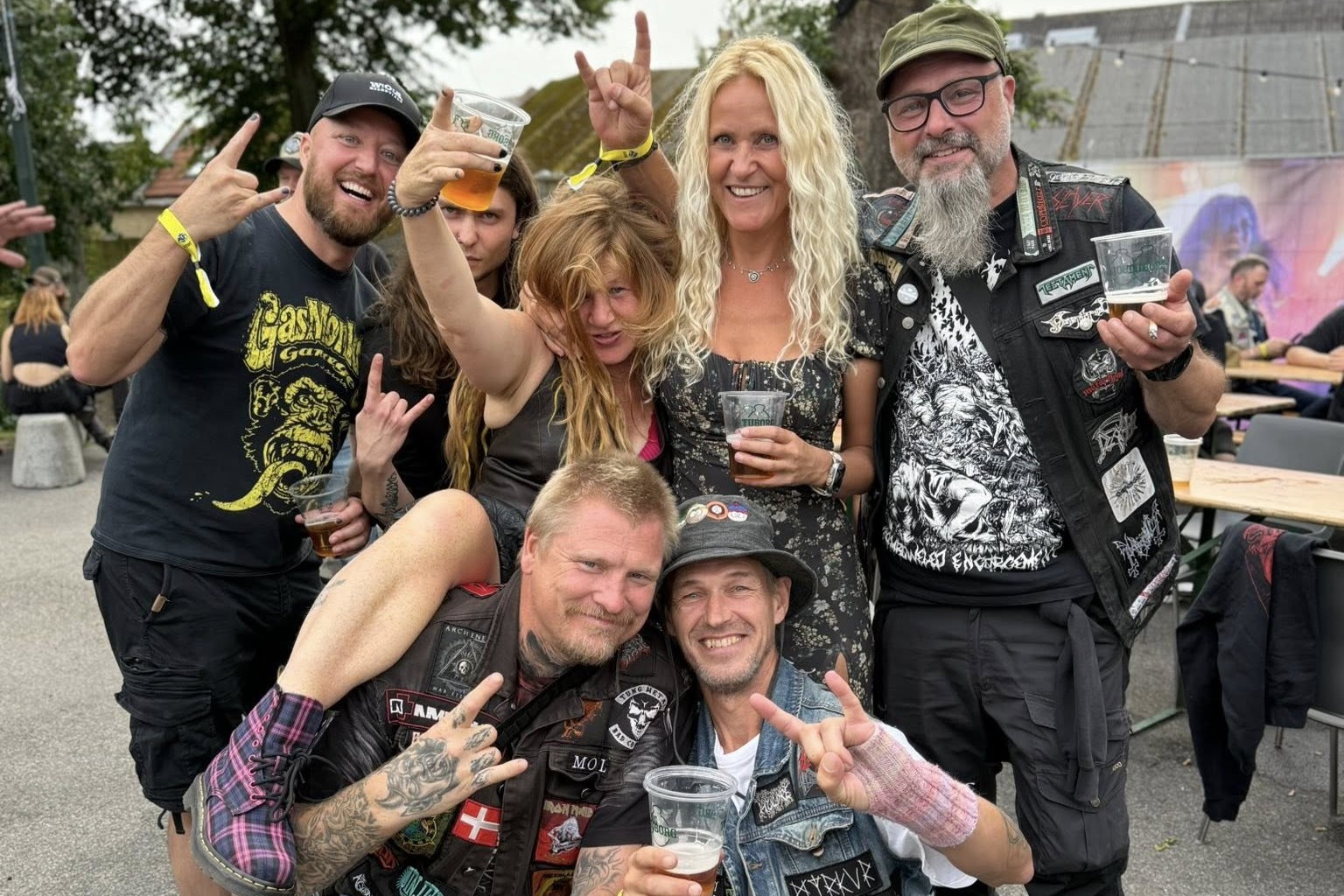 Et lille udpluk af de mange gæster på førstedagen af Næstved Metalfest. Foto: Jane Guldberg Jakobsen