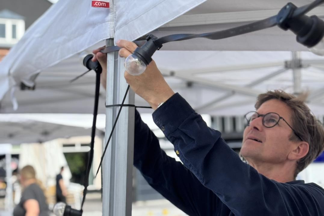 Nicolaj Lund Jensen har altid selv taget fat, når der skulle arbejdes i Næstved City. Foto: Privat