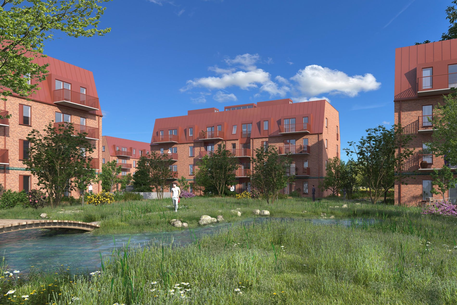 Der bliver plantet omkring 350 nye træer i Rådmandshaven. Illustration: rådmandshaven.dk