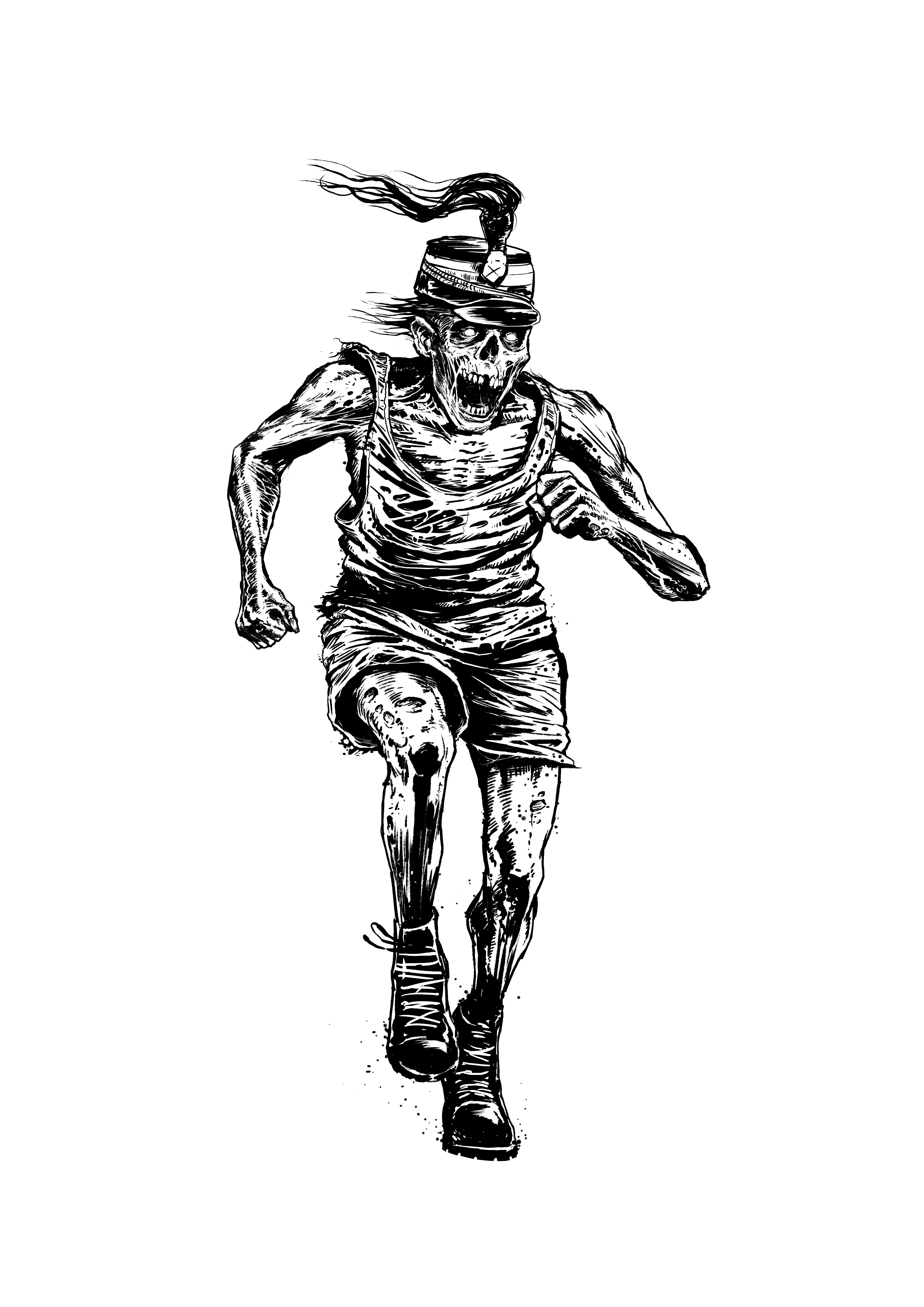 Run To The Næverly Hills-maskotten er skabt af grafikeren Phoebus Moreleon (Liv & Død).