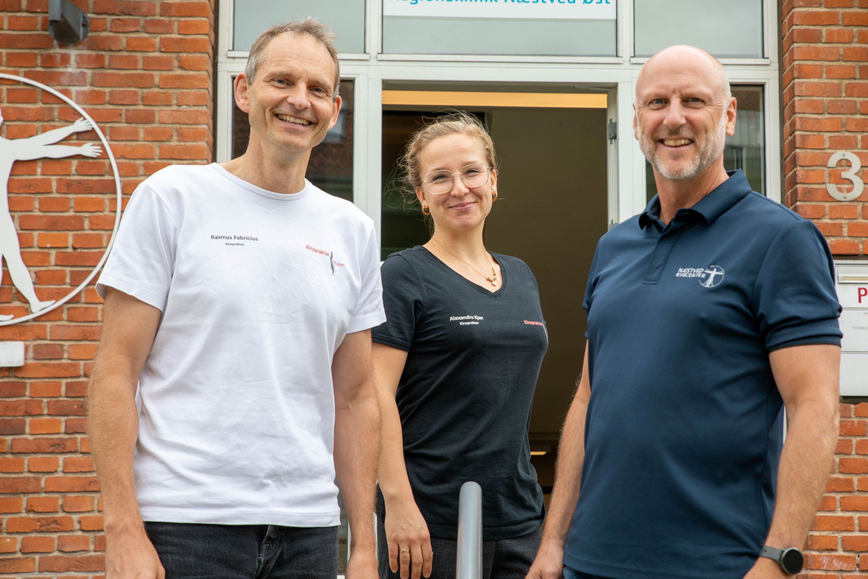 Rasmus Fabricius og Alexandra Kjær er rykket ind hos Hans Andersen (th) og Næstved Rygcenter. Foto: Presse