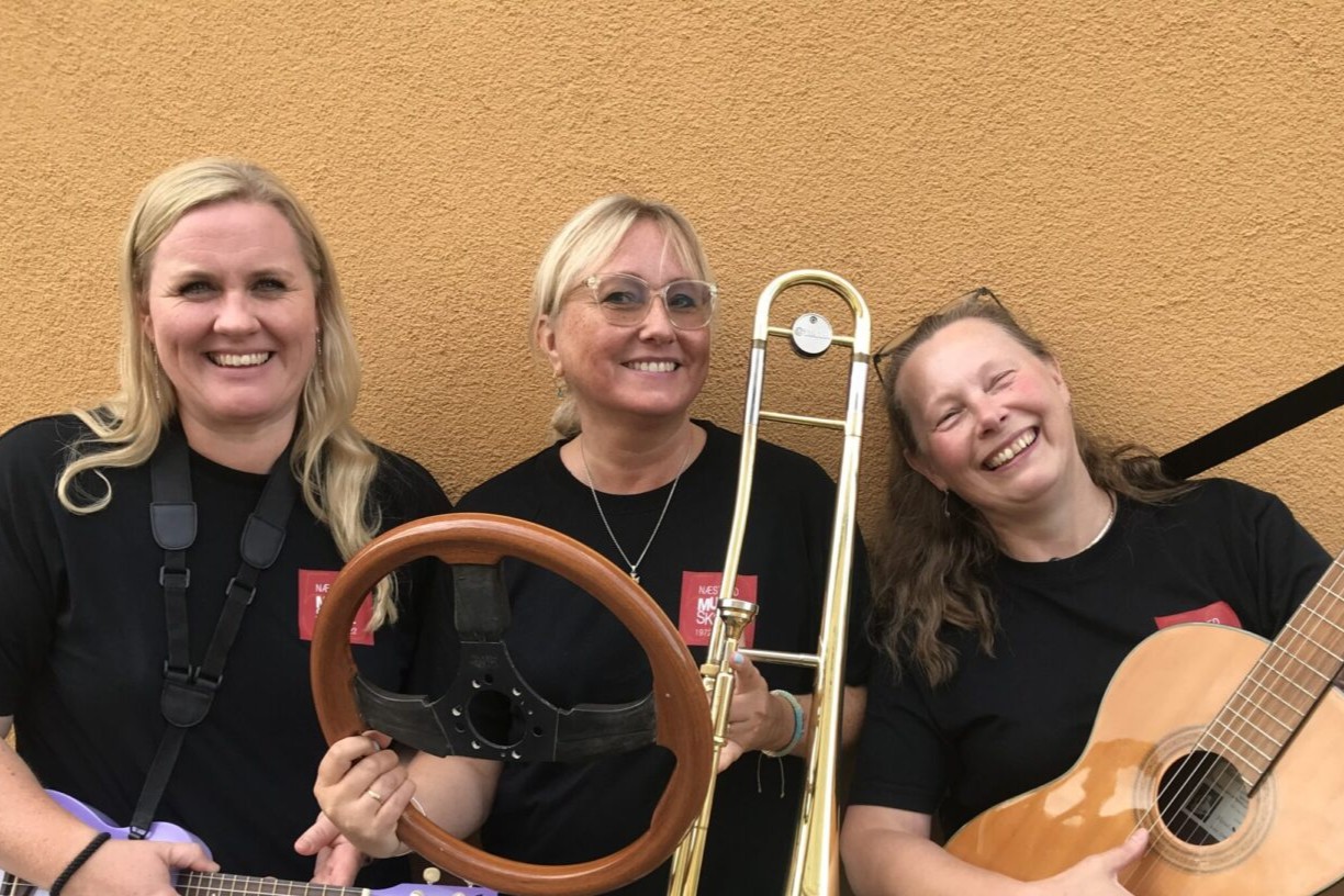 Maria, Frida og Lonnie fra Næstved Musikskole