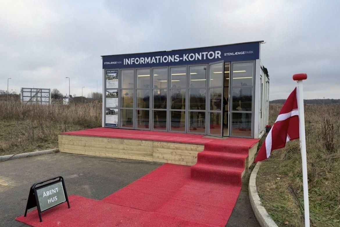 Salgsvognen er allerede blevet indviet og er klar til at tage imod flere nysgerrige lørdag mellem 11 og 13. Foto: Privat