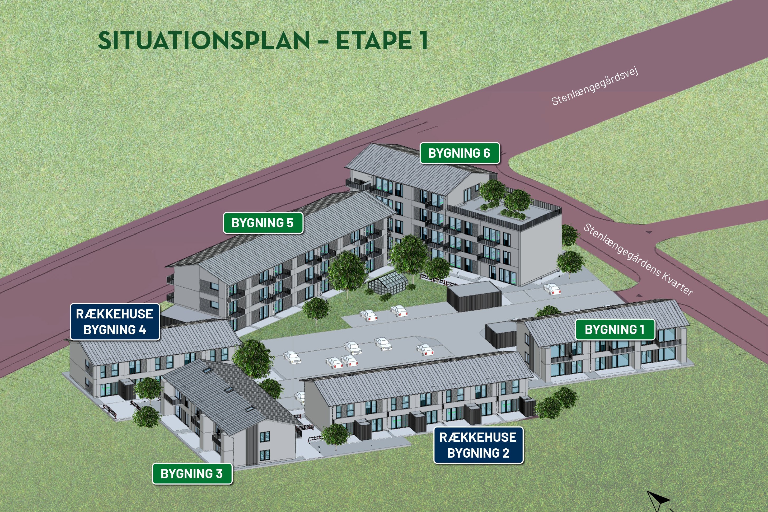 Stenlængepark som skitse. Maycon