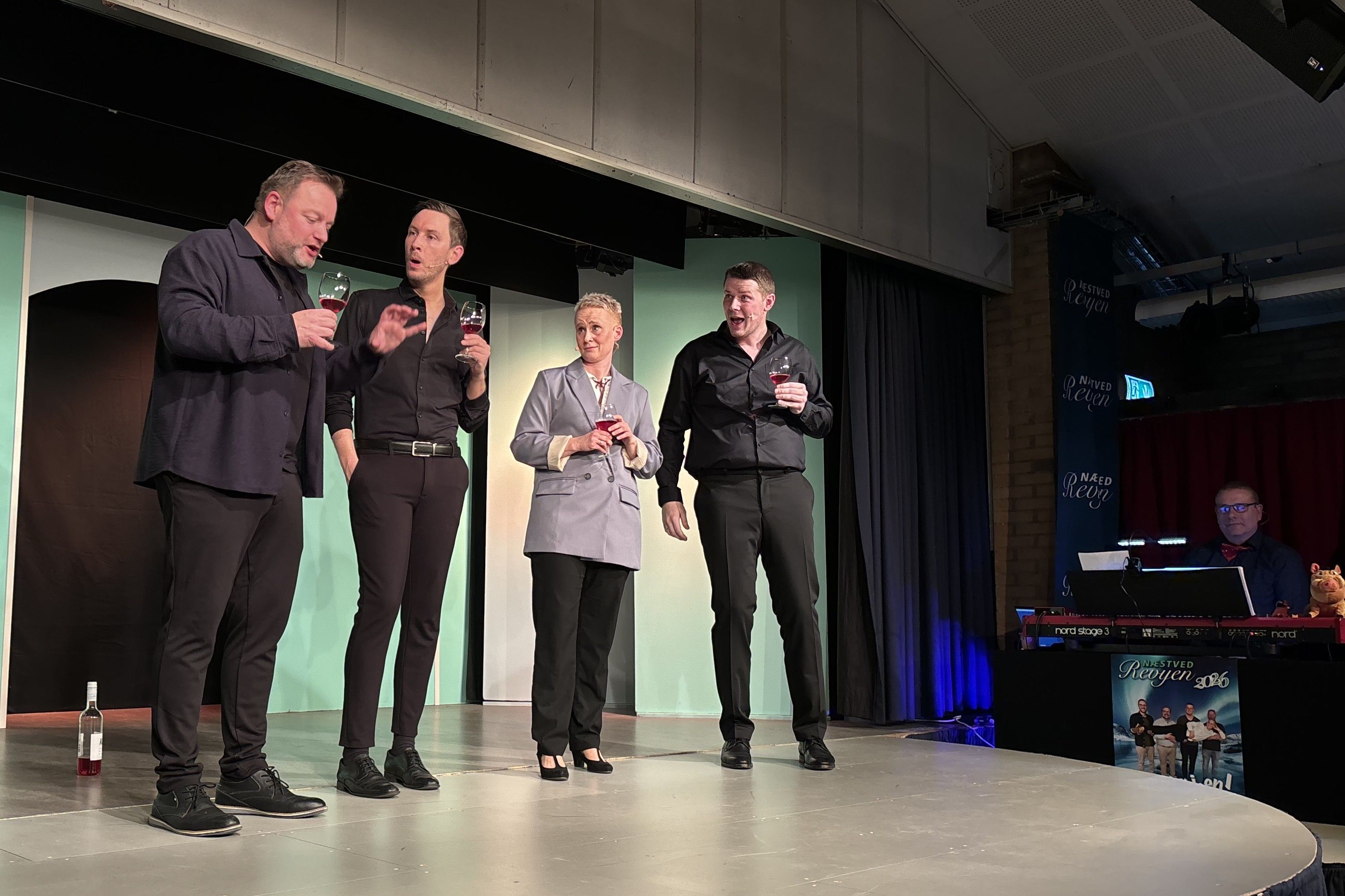 Vin-sketchen tog kegler. Foto: Jasmin Møller