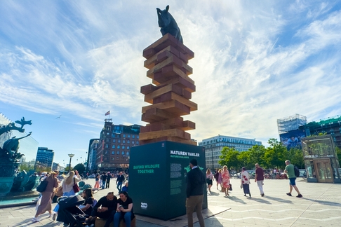Skulpturen stod på Rådhuspladsen i København tidligere på sommeren. Foto: Presse