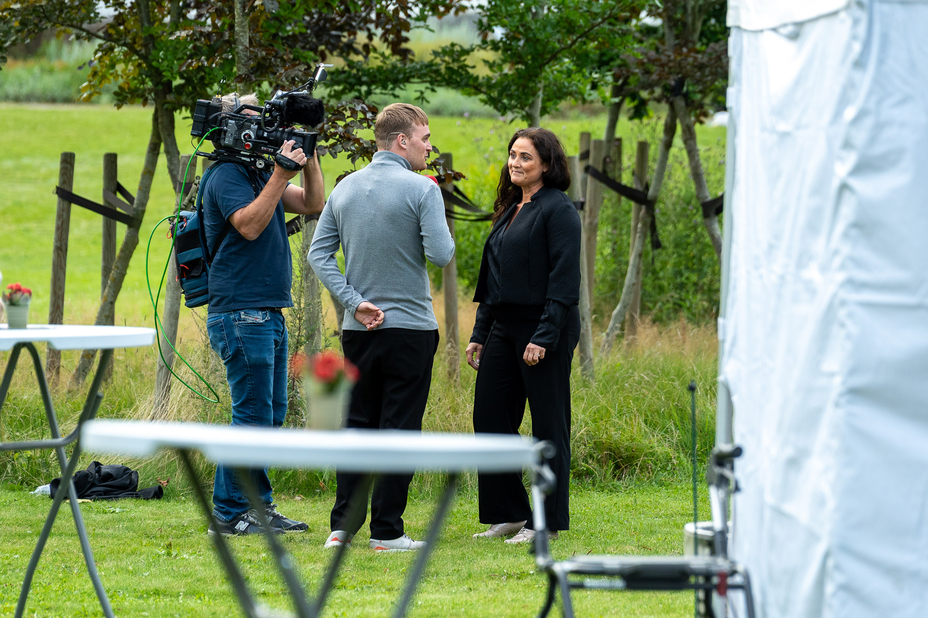 Arrangør Diana Juhl var i vælten - og direkte i TV2 Øst. Foto: René Konsgaard