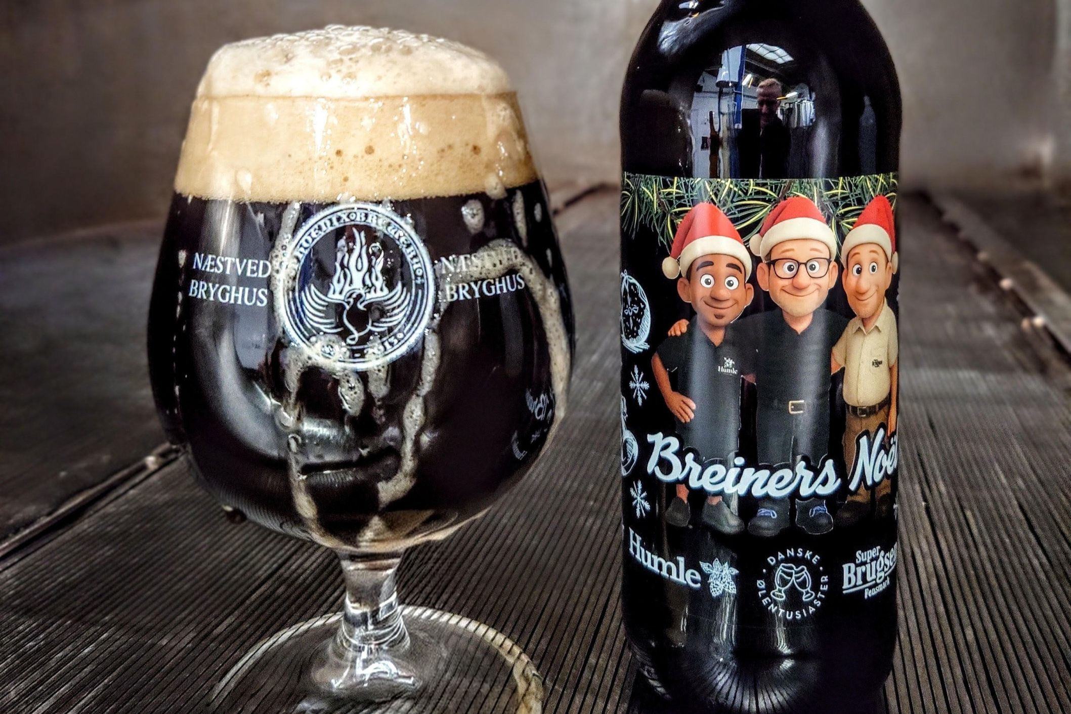 Breiners Noël ser dejlig, mørk og indbydende ud. Men den har også en alkoholprocent på 8,3. Foto: Privat