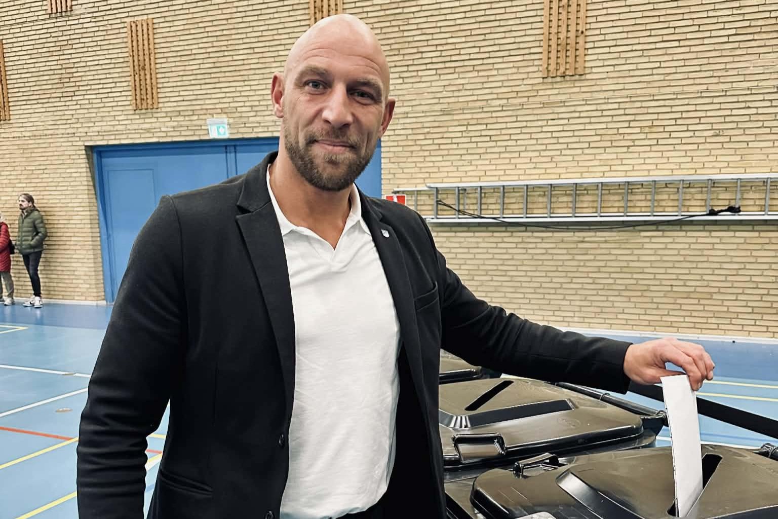 Kasper Schneider var i Arena Næstved for at afgive sin stemme. Foto: Privat