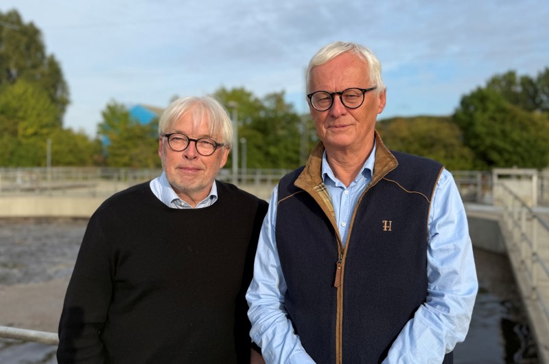 Lars Juul Jensen og formand Asbjørn Børsting. Foto: Næstved Forsyning