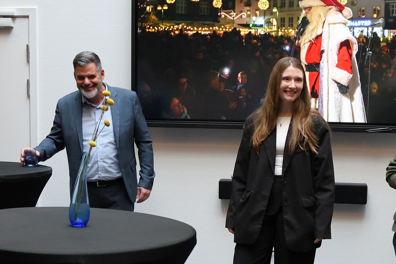 Nino Rizatto og Laura Christophersen har ledet Næstved Cityforening efter Nicolaj Lund Jensens afgang. Men nu søger de en ny leder. Foto: John Ringstrøm